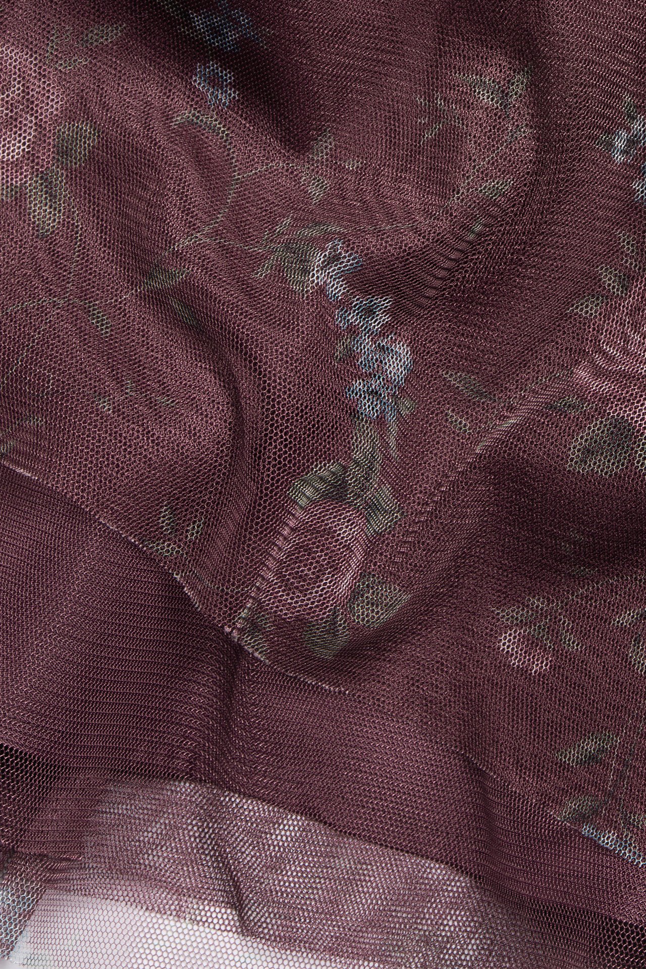 Chiffonkleid mit Blumenmuster für Damen - Weinrot - 8