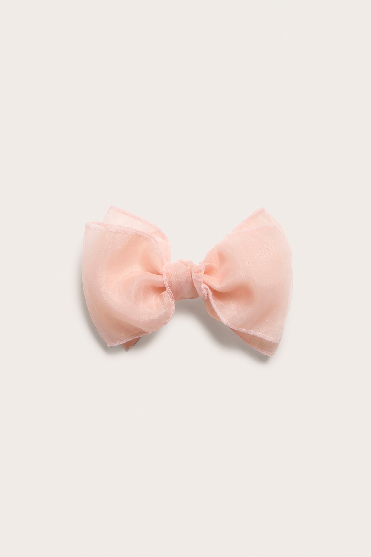 Organza hair-clip bow - Light pink - 1