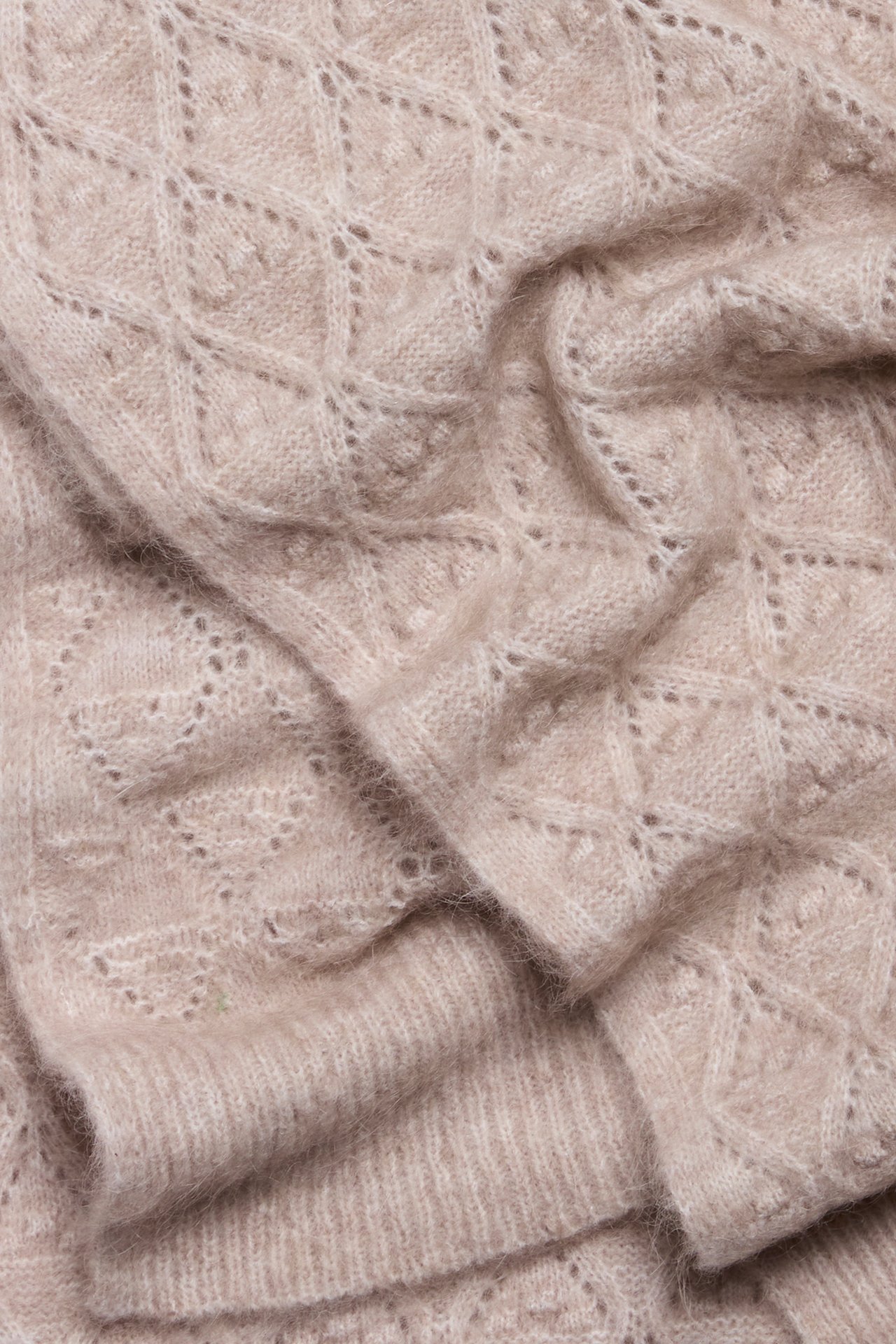 Women's knitted scarf - Brown mélange - 1