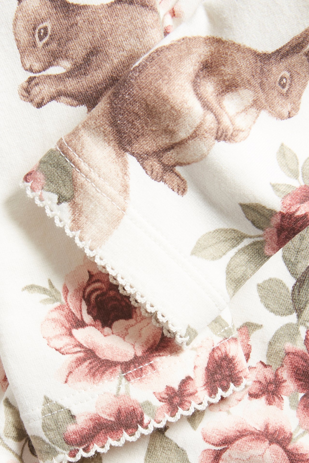 Leggings mit Blumen- und Tierprint - Naturweiß - 1