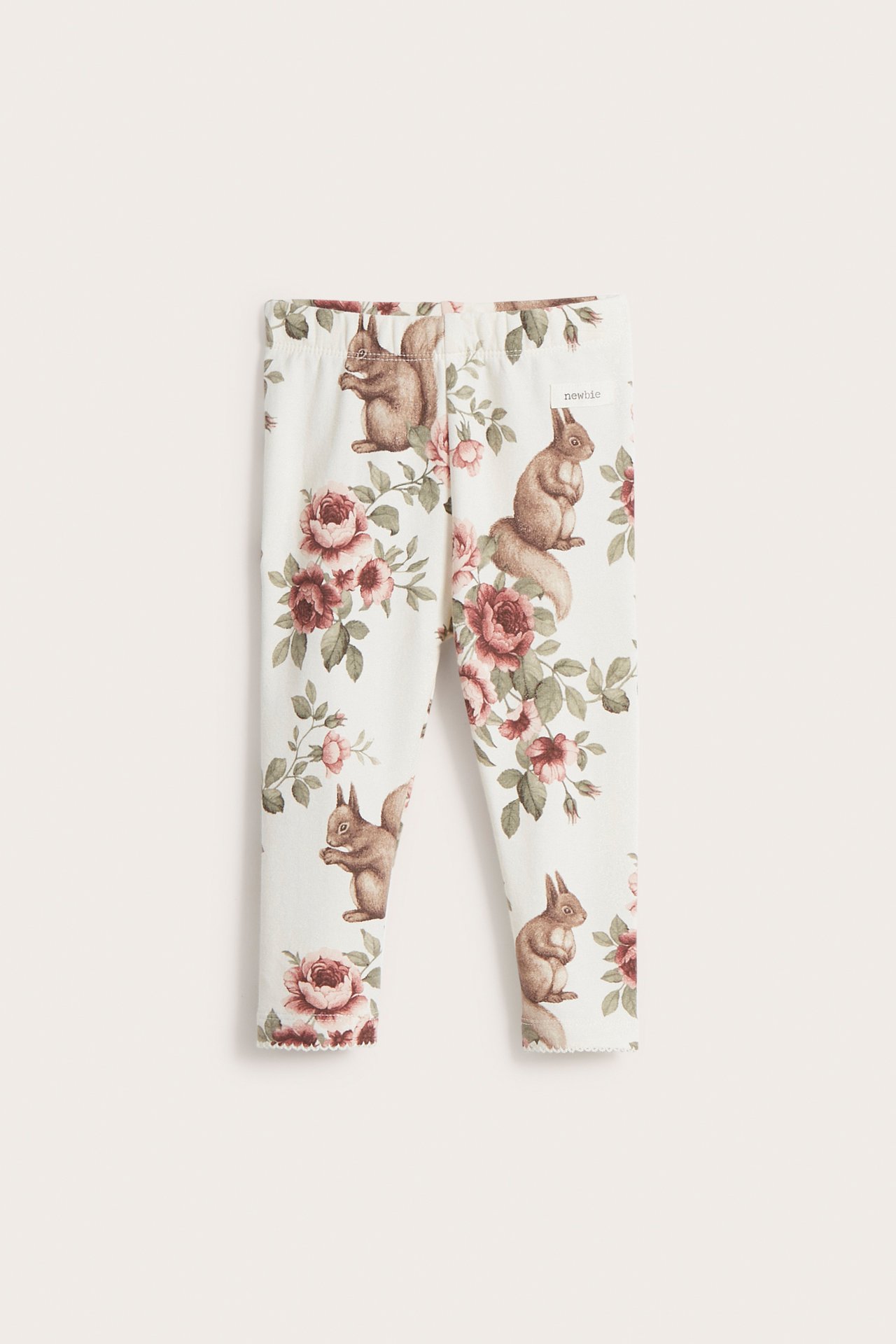 Leggings mit Blumen- und Tierprint - Naturweiß - 2