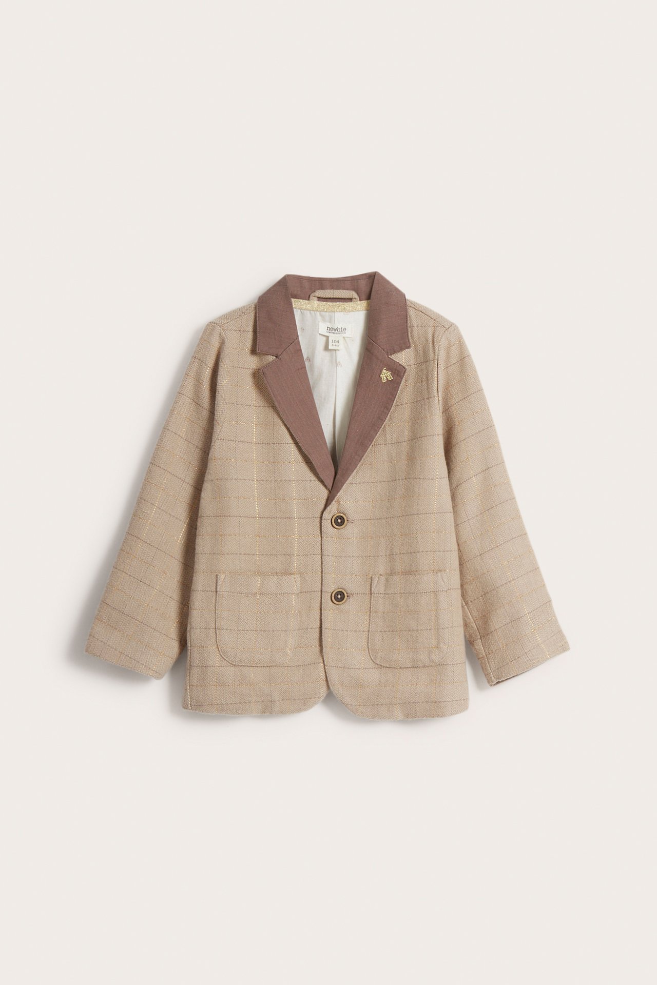 Herringbone blazer with circus details