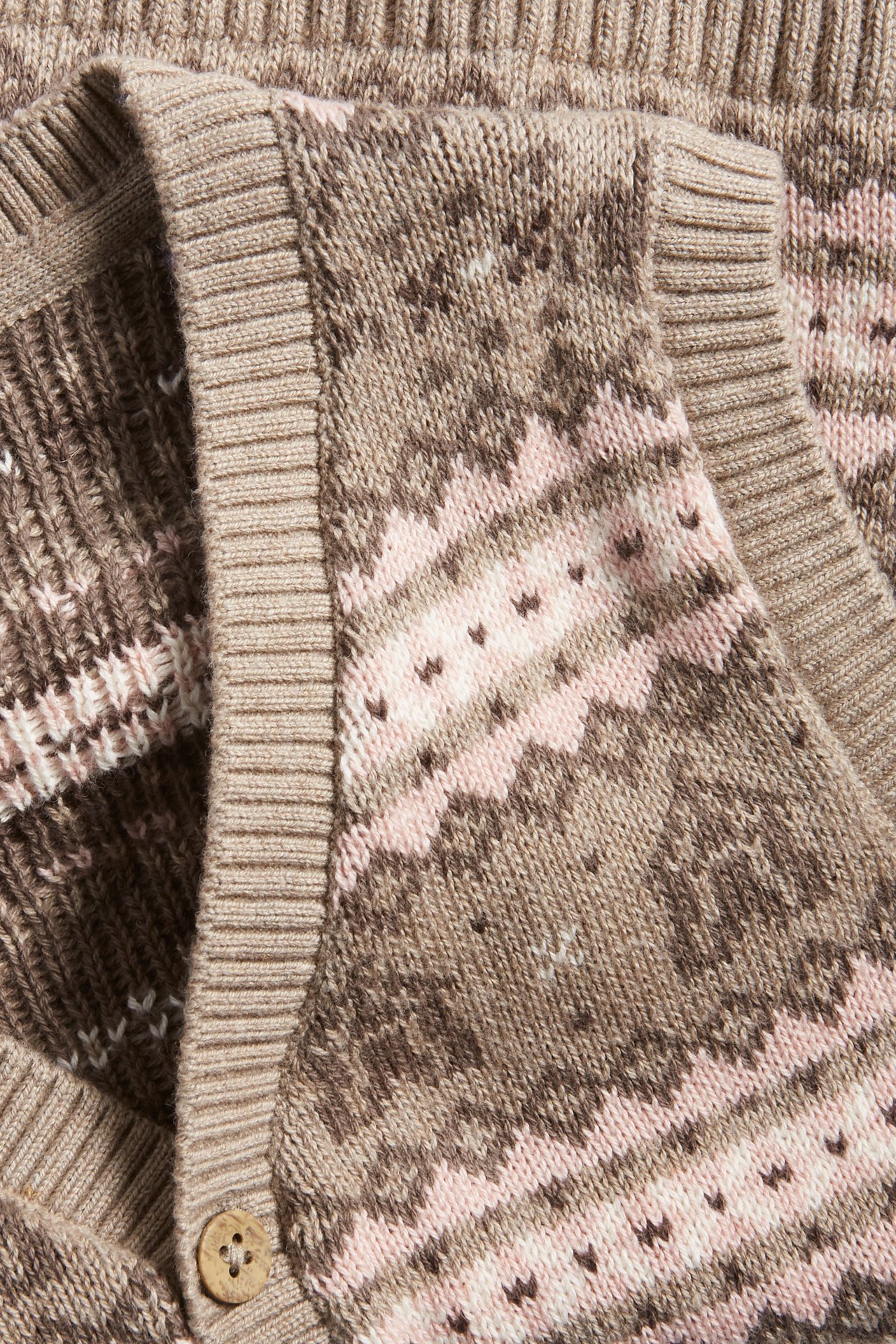 Multi jacquard-knit slipover - Beige mélange - 6