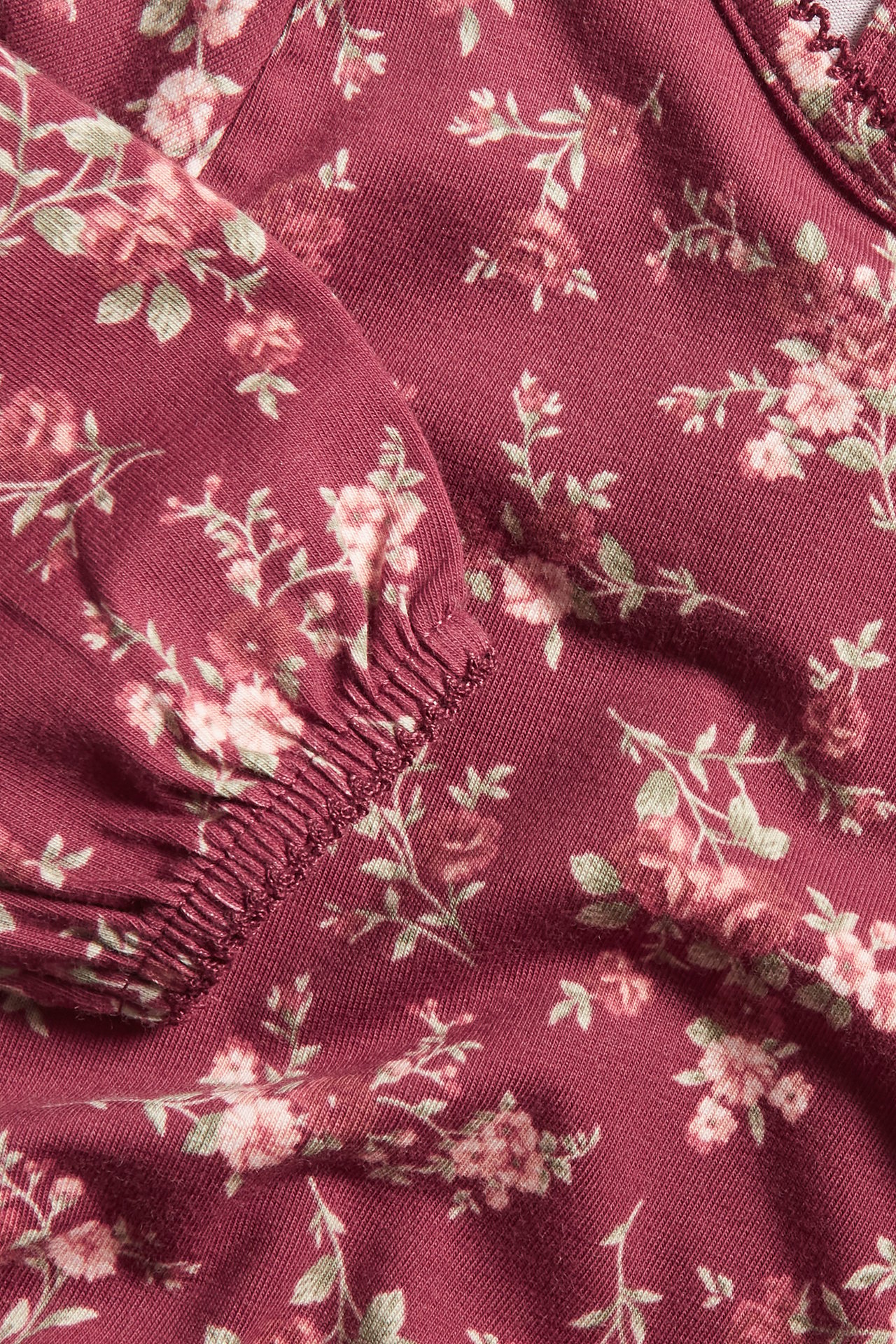 Floral bodysuit - Dark red - 1