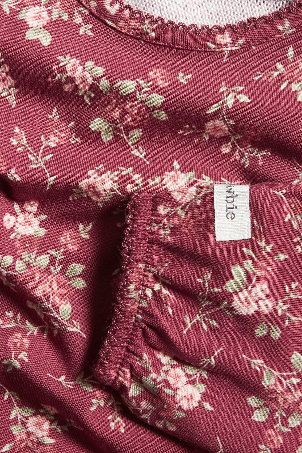 Oberteil aus Jersey mit Blumenmuster - Dunkelrot - 1