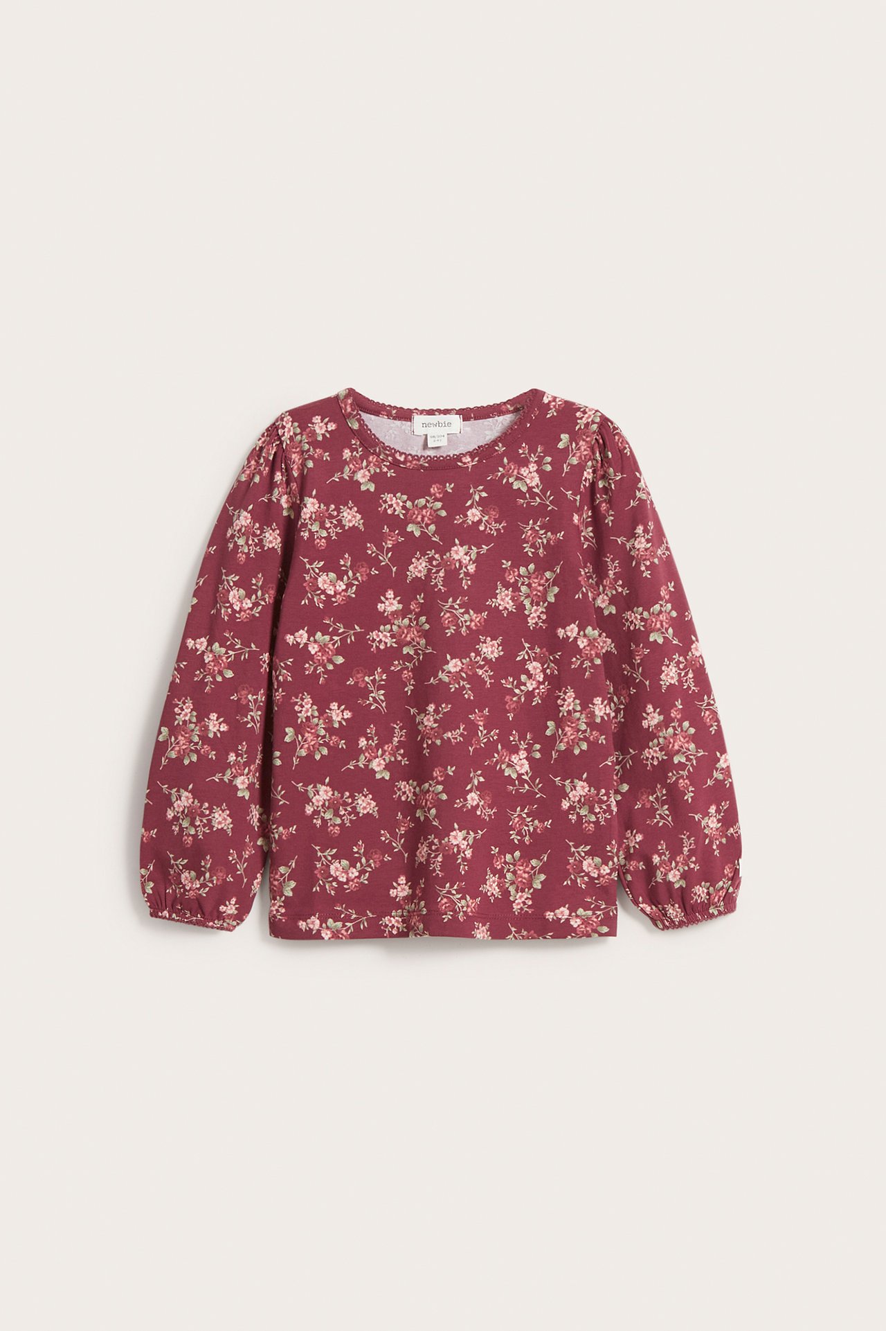 Oberteil aus Jersey mit Blumenmuster - Dunkelrot - 2