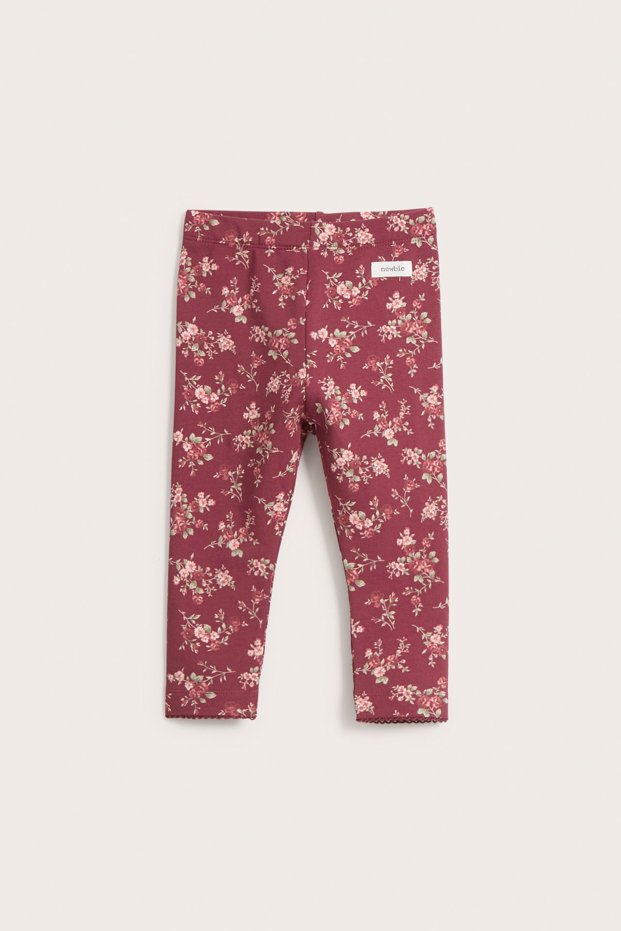 Leggings mit Blumenmuster - Dunkelrot - 2