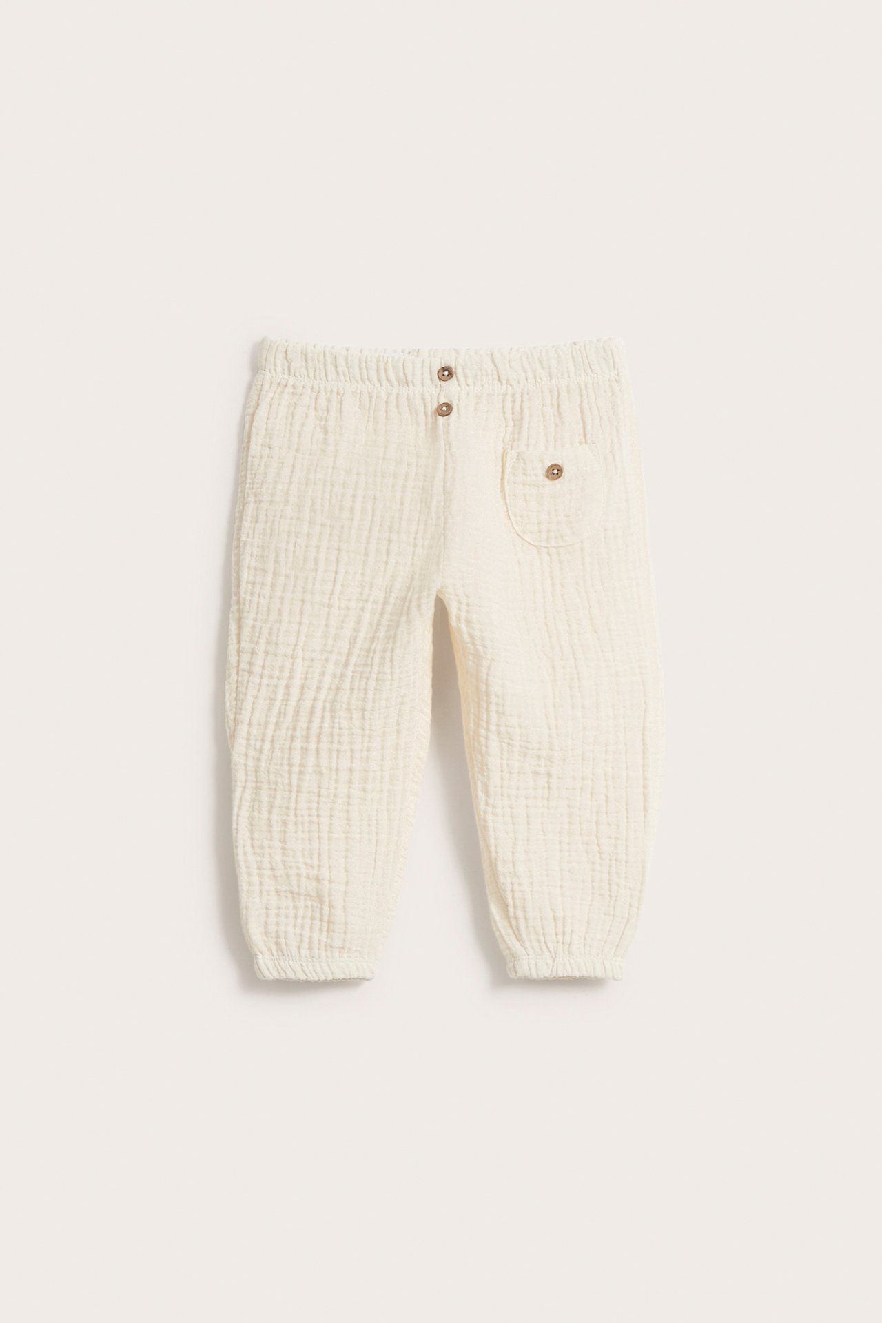 Hose aus Baumwollmusselin - Hellbeige - 2
