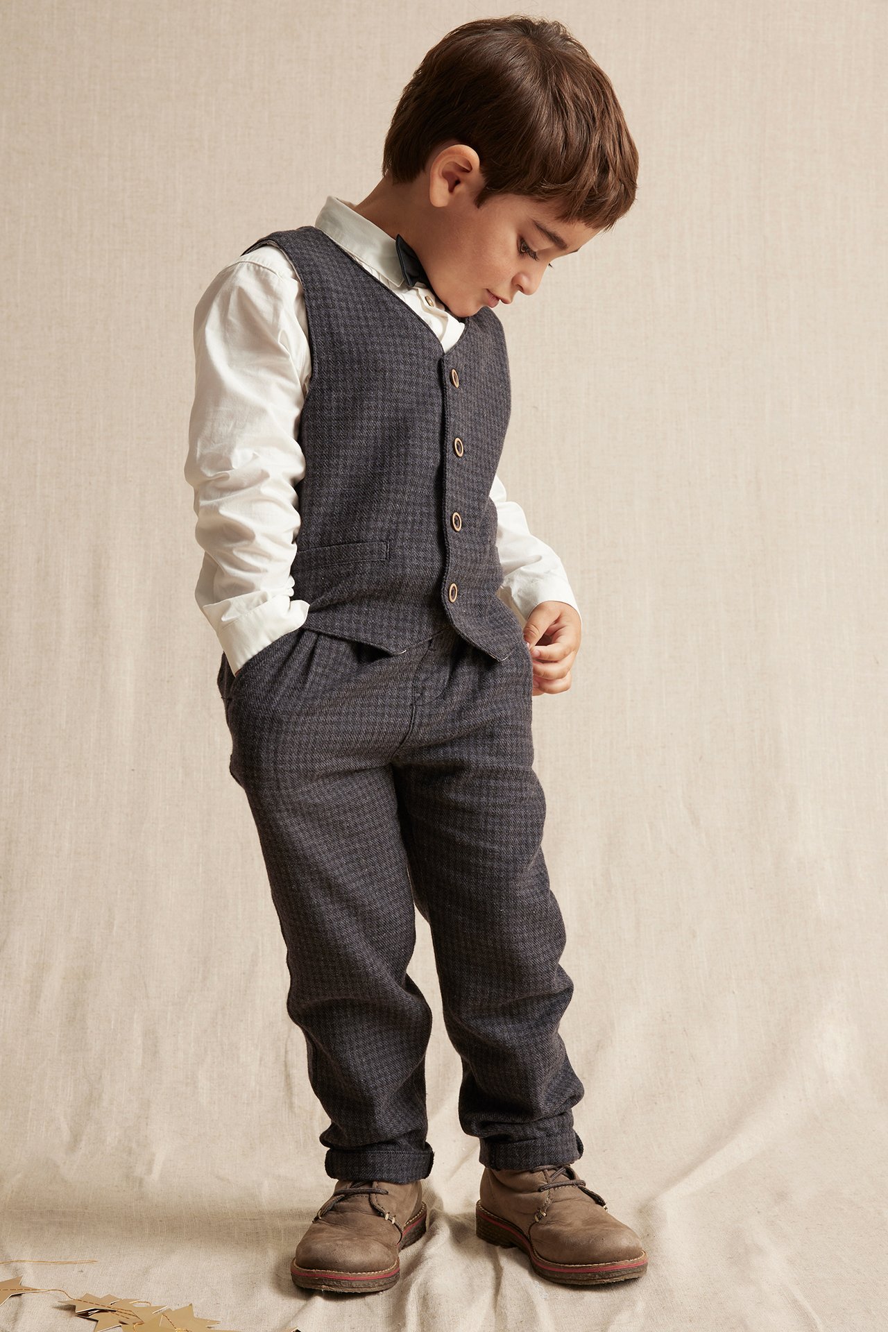 Dark grey waistcoat - Dark grey - 4