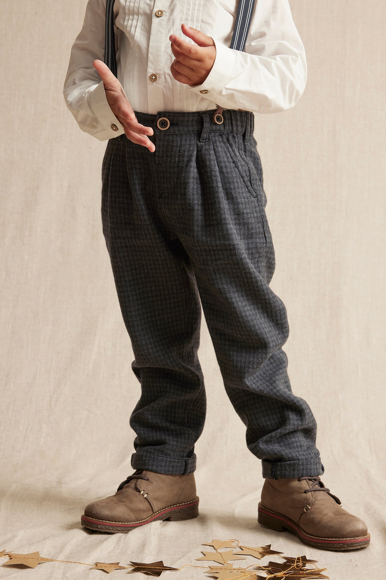 Suspender pants - Dark grey - 4