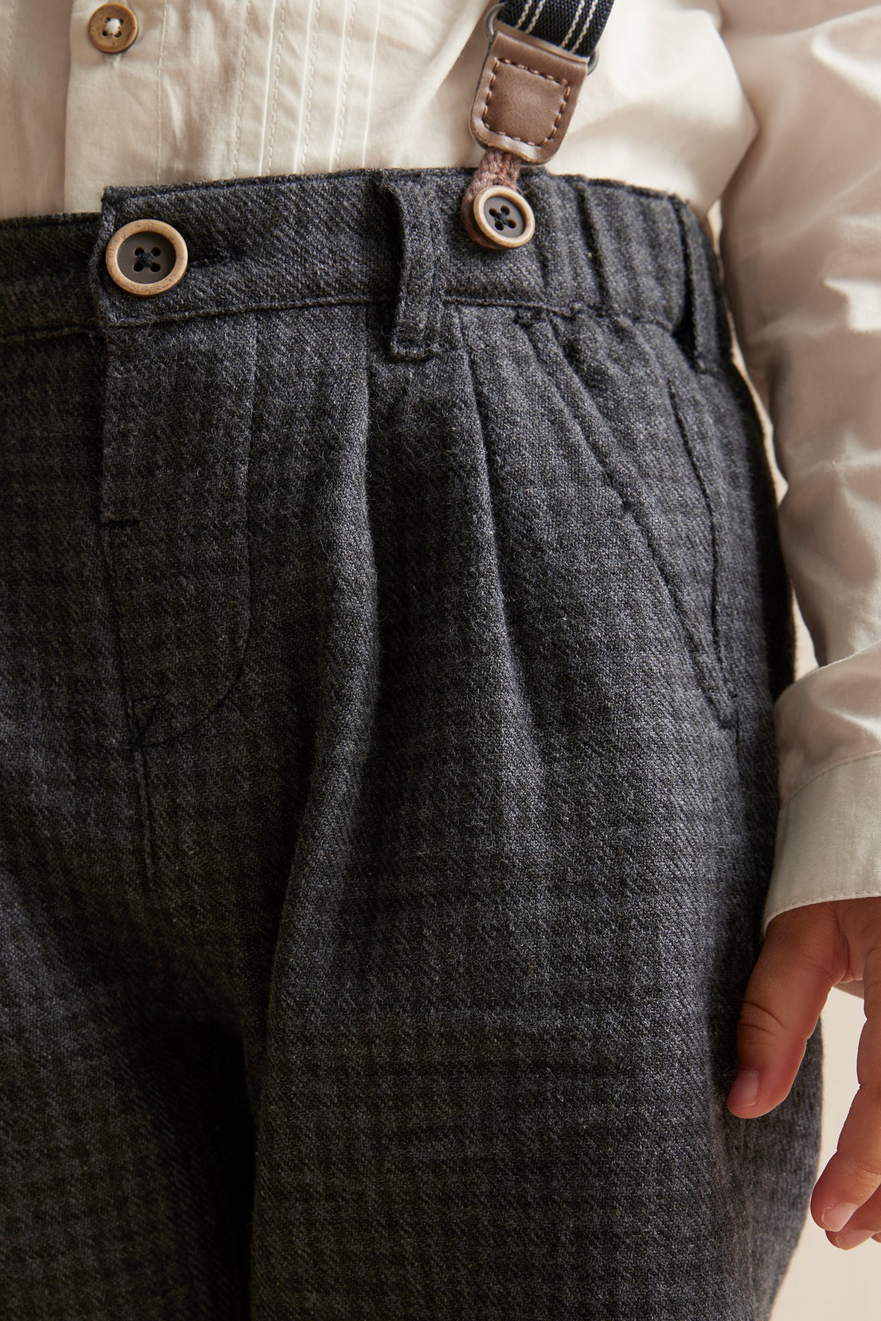Suspender pants - Dark grey - 3