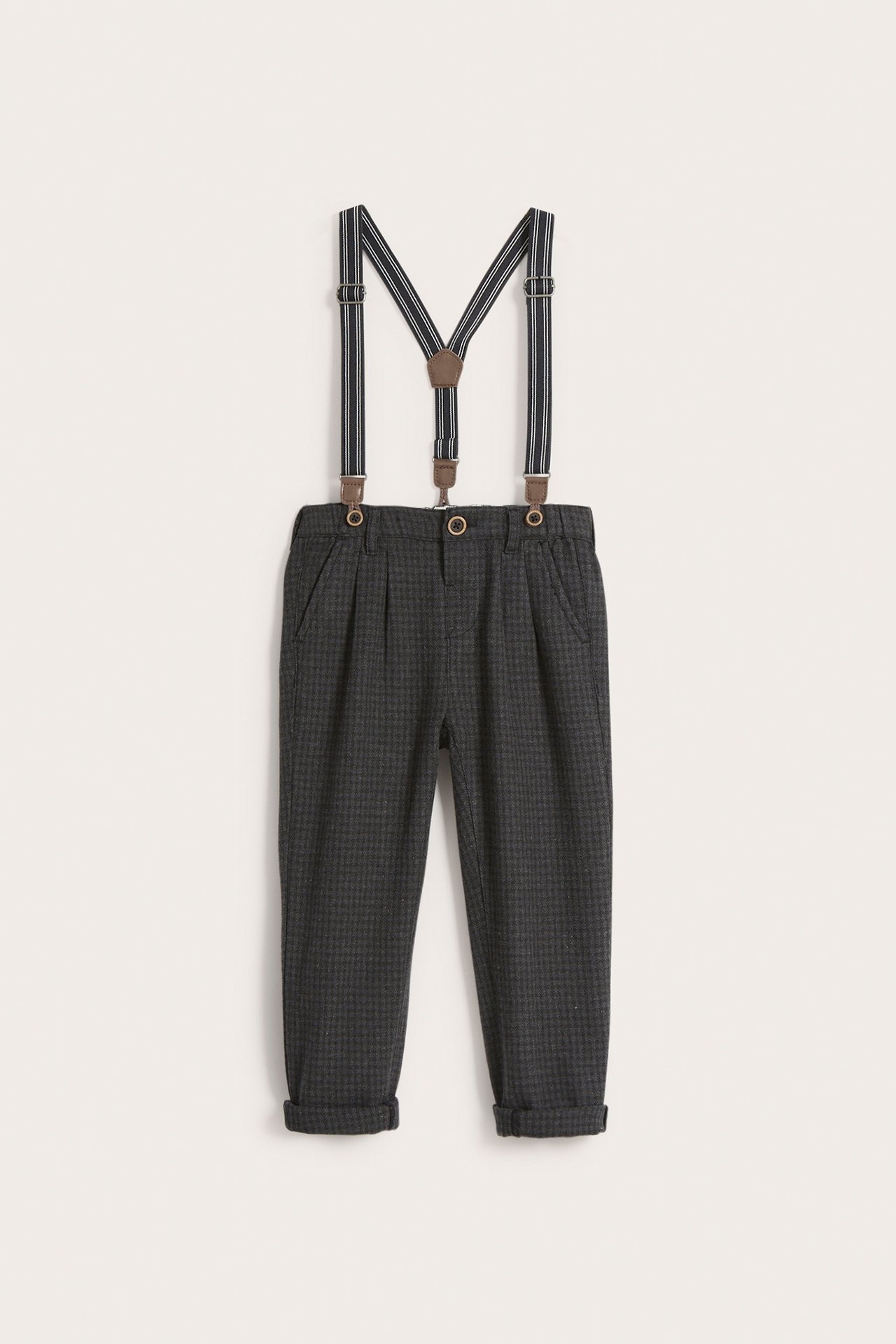 Suspender pants - Dark grey - 3