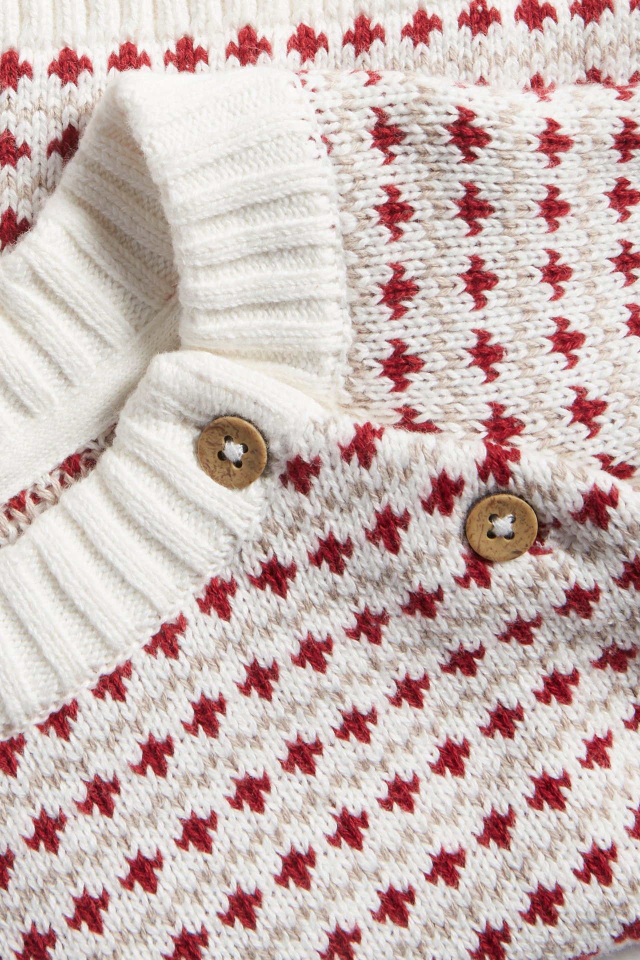 Patterned knitted sweater - Off-white - 5