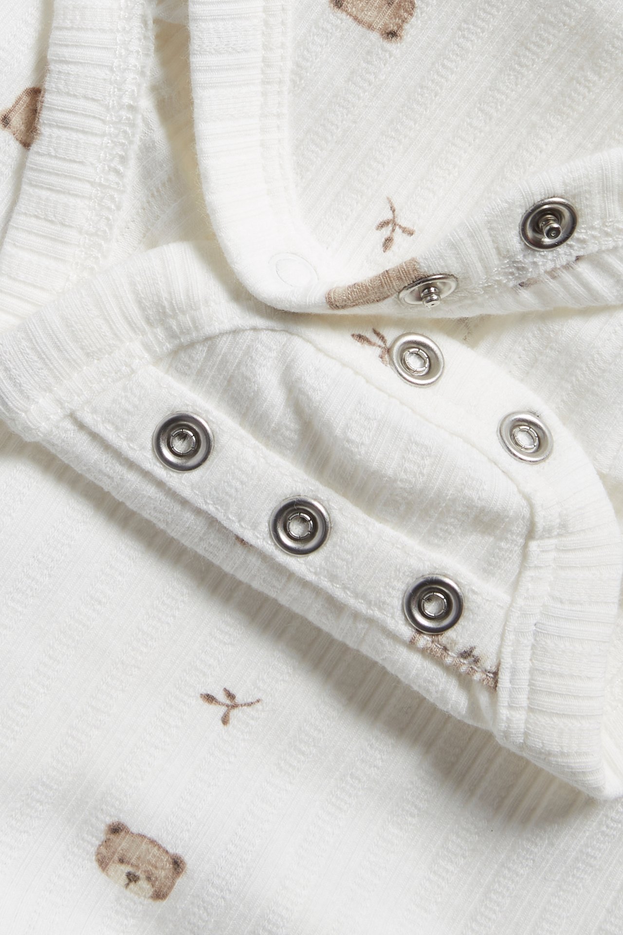 Rib wrap bodysuit - Off-white - 1