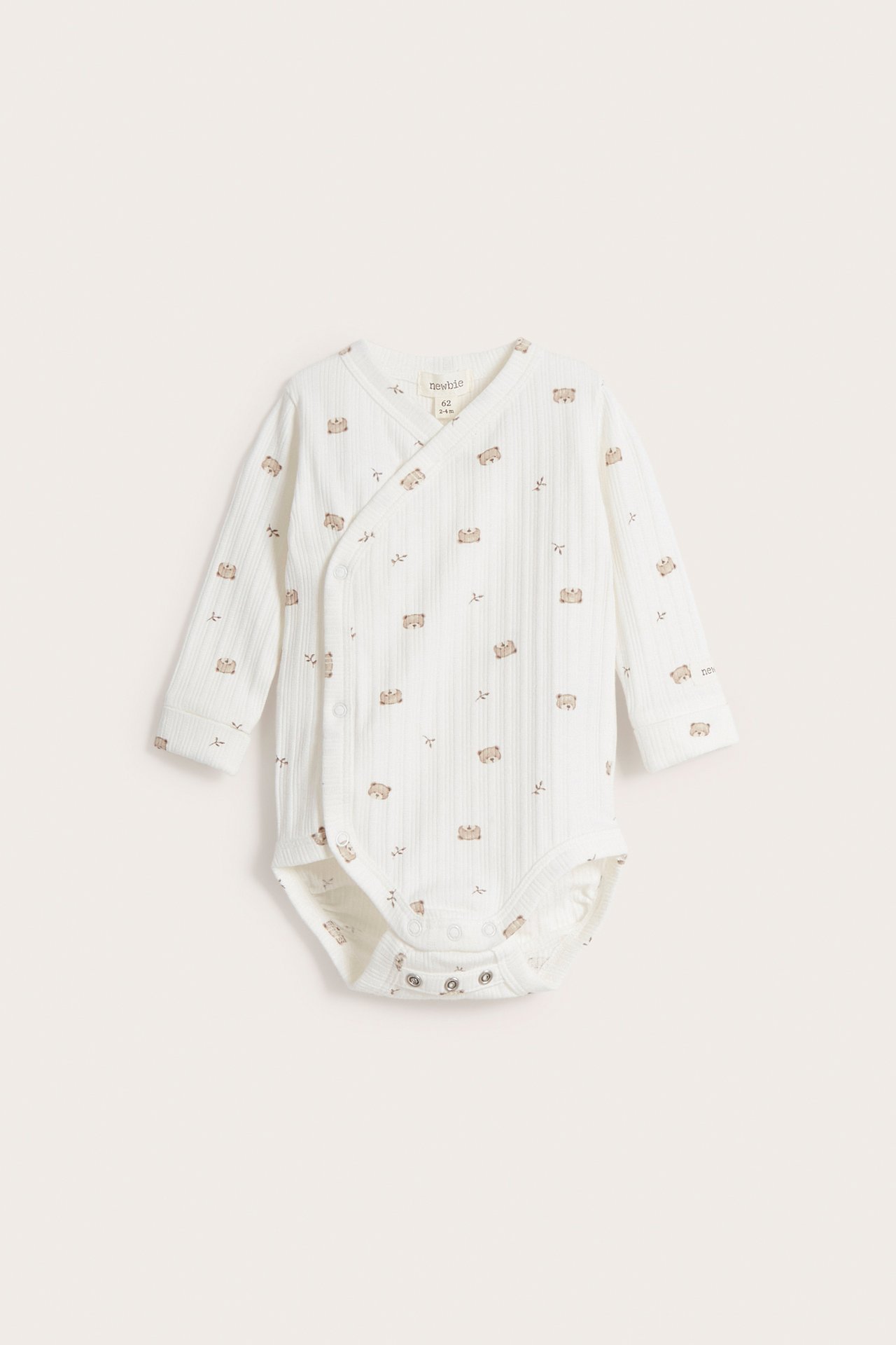 Rib wrap bodysuit - Off-white - 2