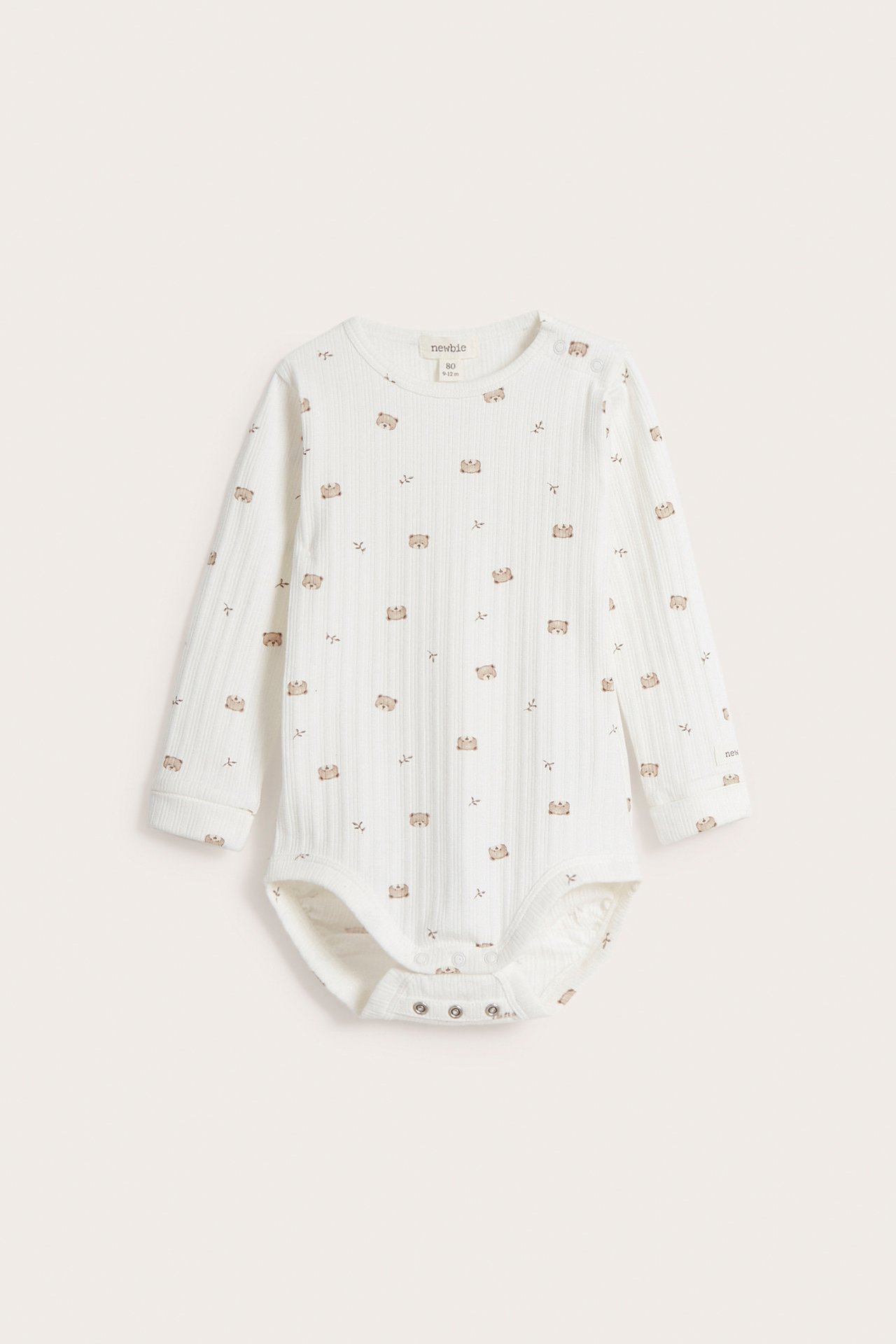Rib wrap bodysuit - Off-white - 3
