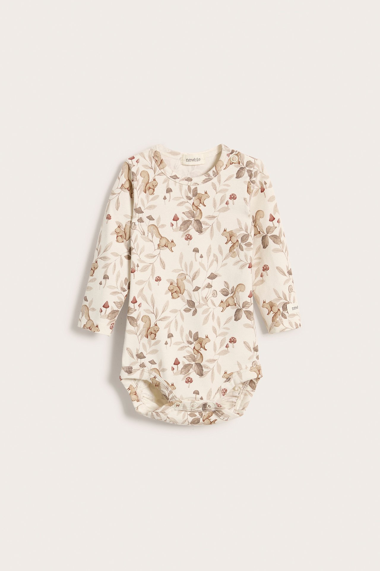 Squirrel print bodysuit - Off-white - 2