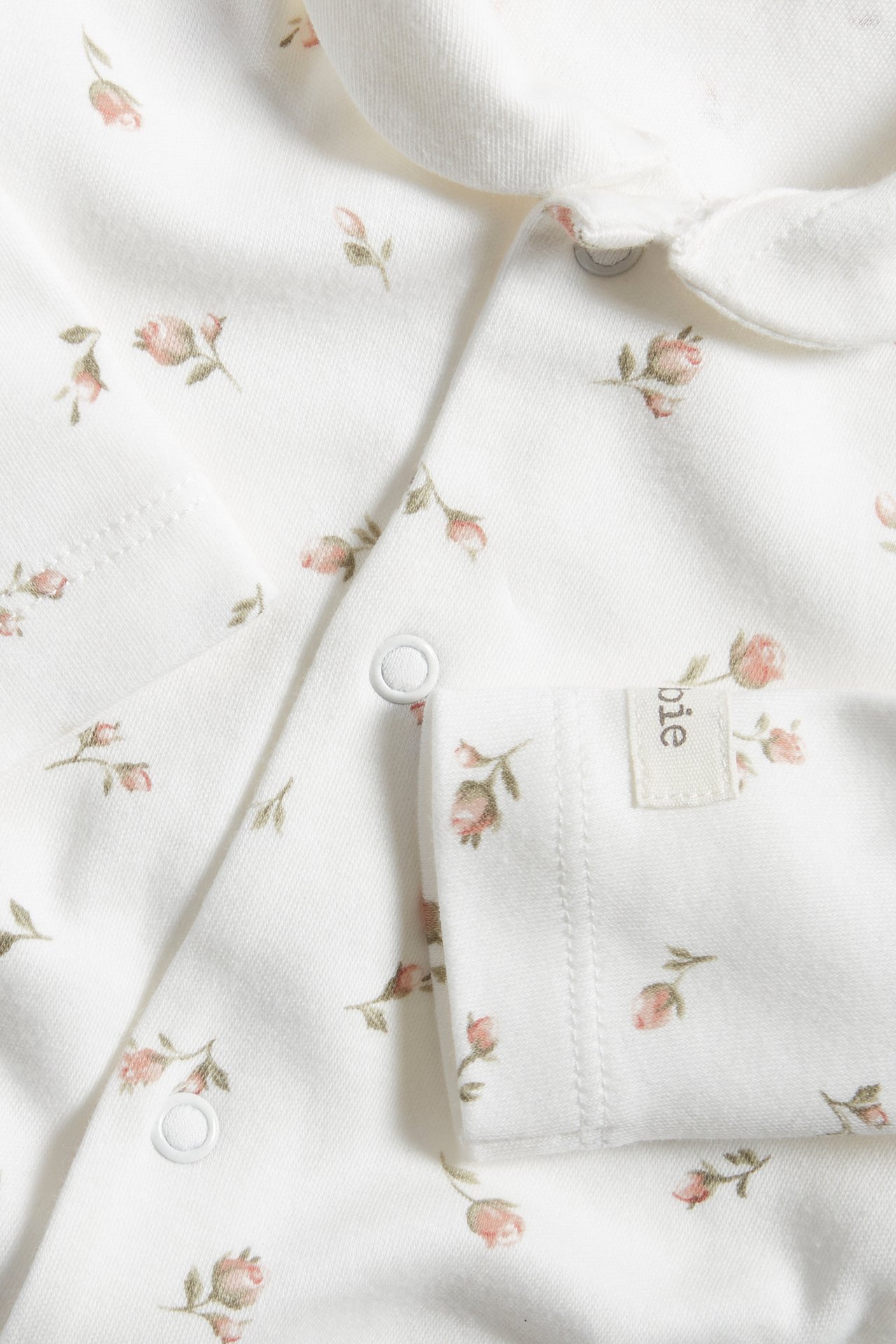 Rose pattern sleepsuit - Off-white - 7