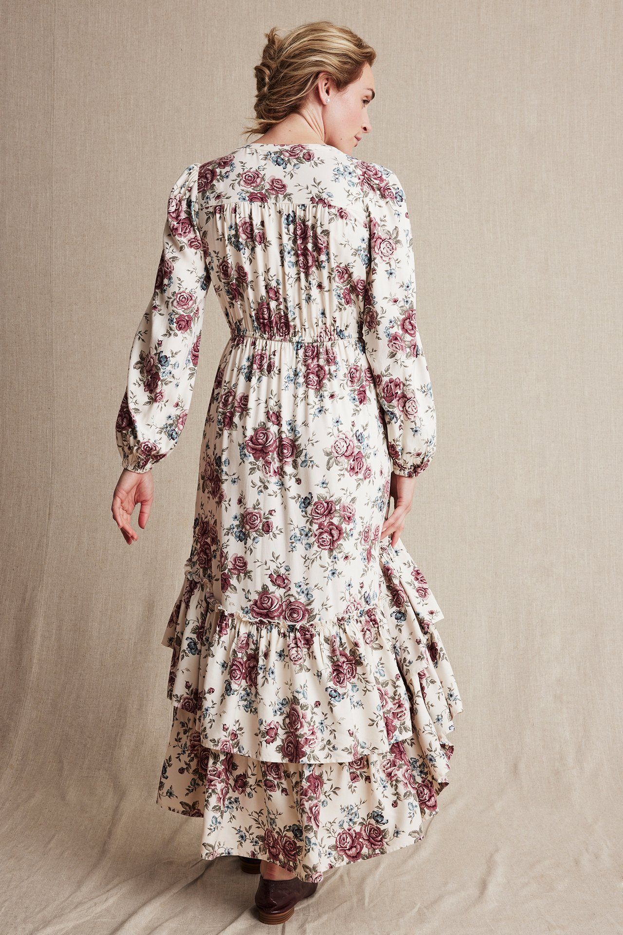 Women's floral viscose dress