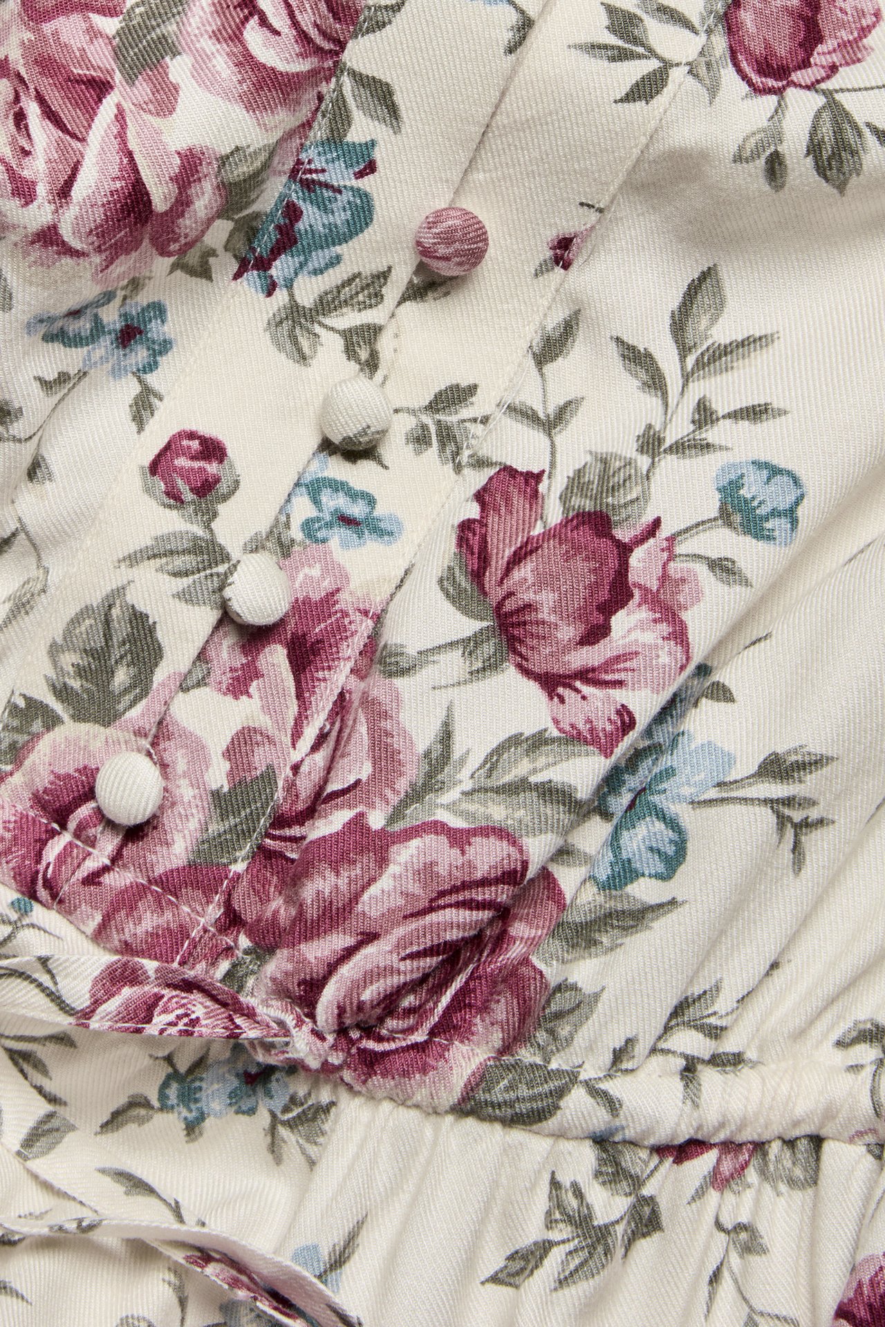 Women's floral viscose dress - Light beige - 5