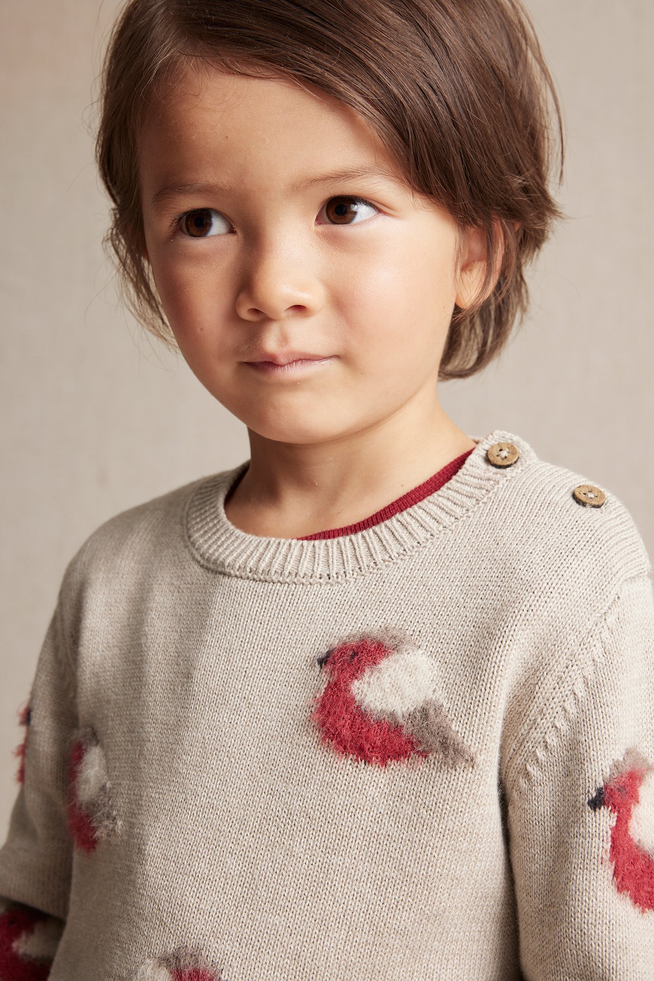 Patterned knitted jumper