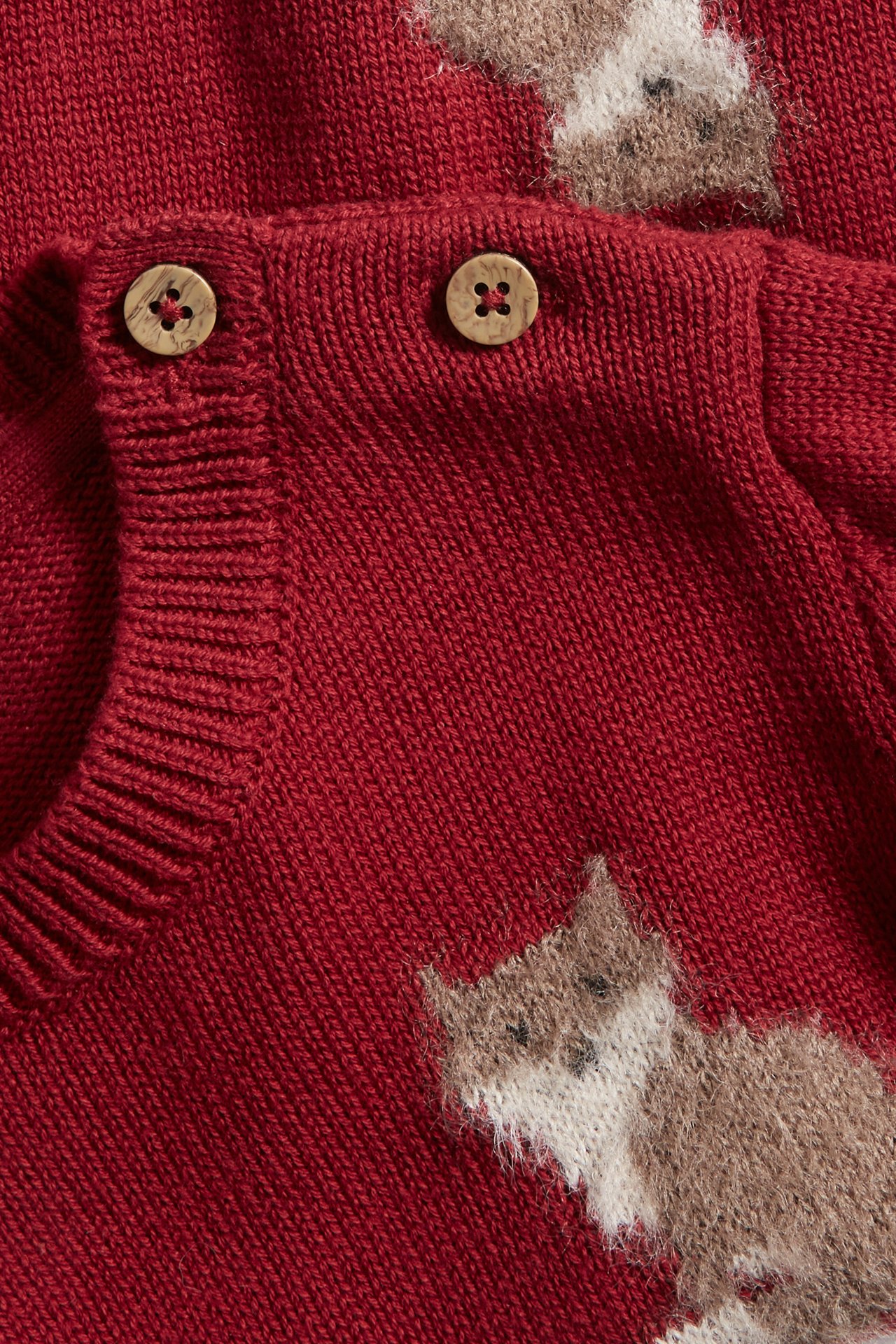 Patterned knitted jumper - Red - 4