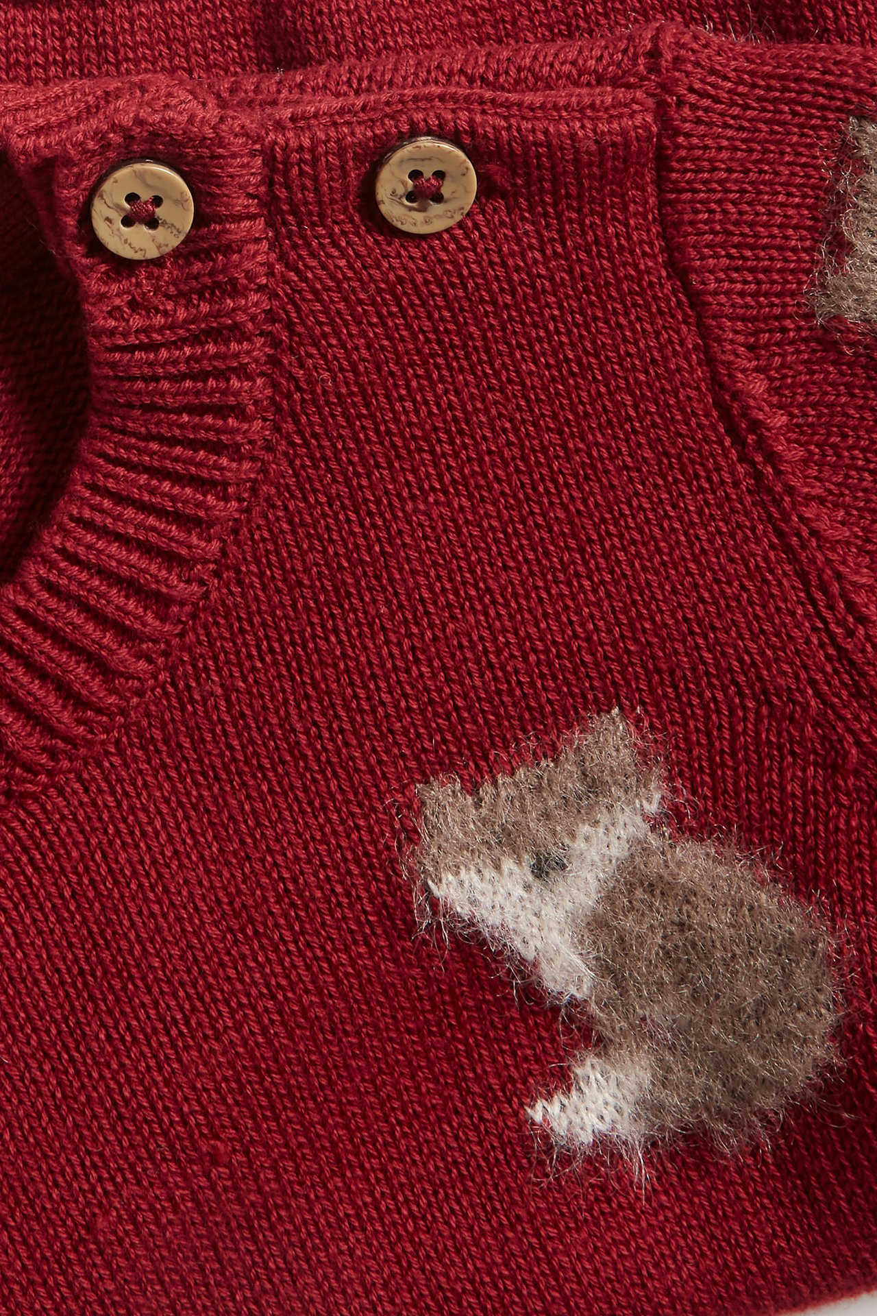 Patterned knitted sweater - Red - 2