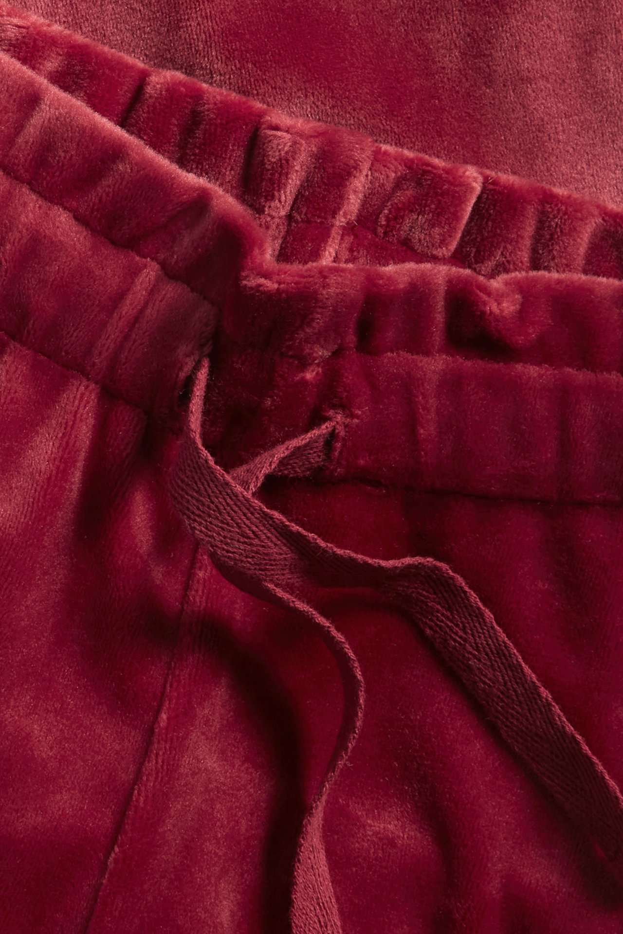 Velour jogger pants - Red - 1