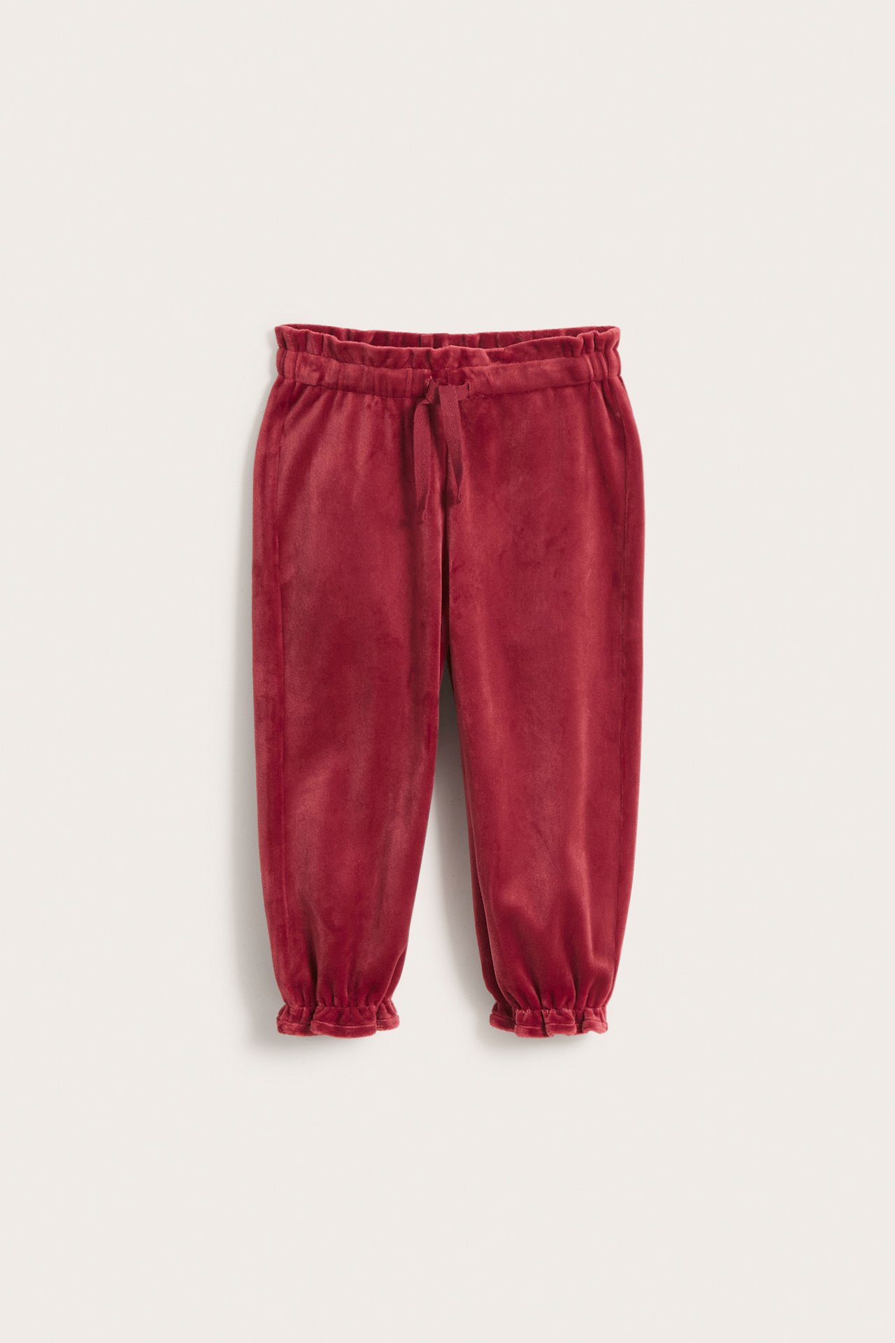 Velour jogger pants - Red - 2