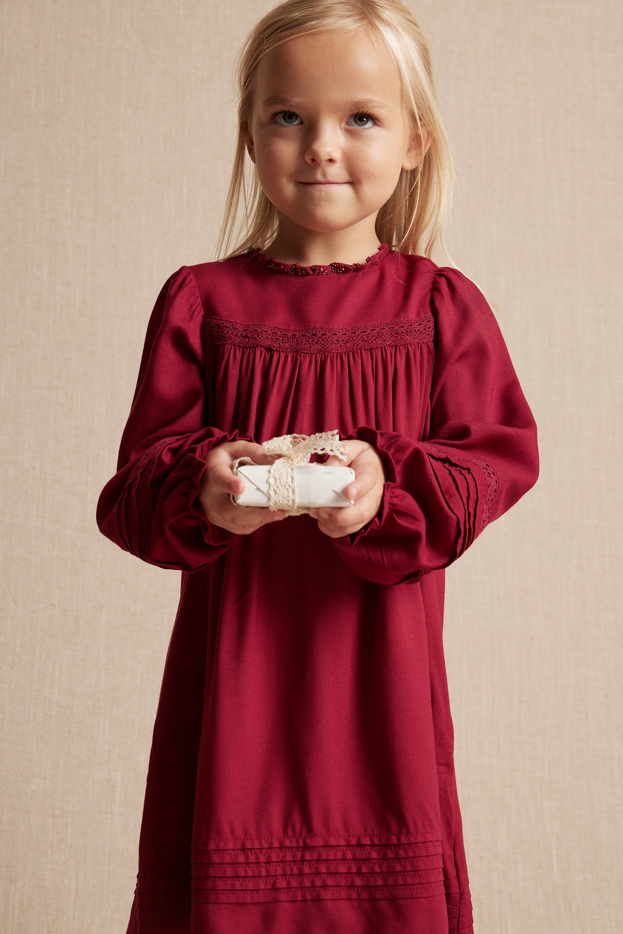 Long sleeve Christmas dress - Red - 2