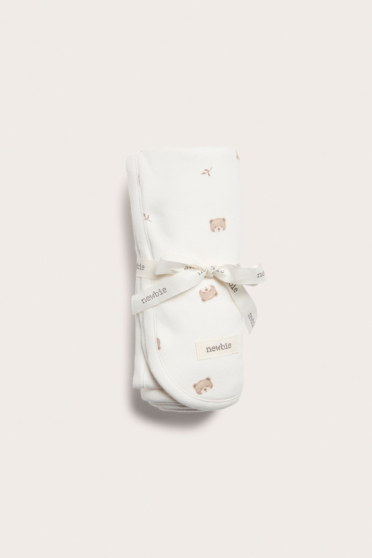 Teddy bear printed blanket - Off-white - 2