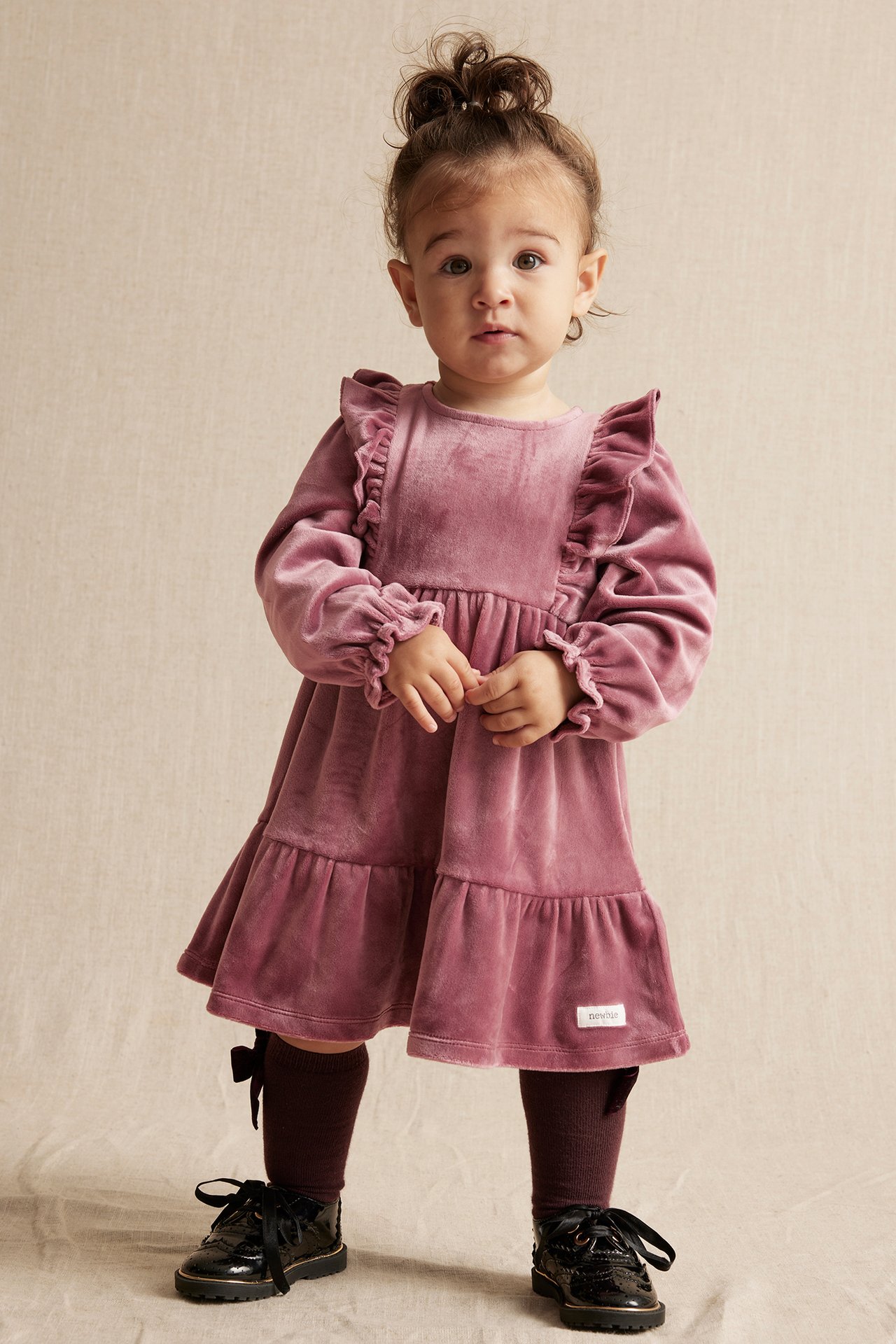 Velour dress - Purple - 1