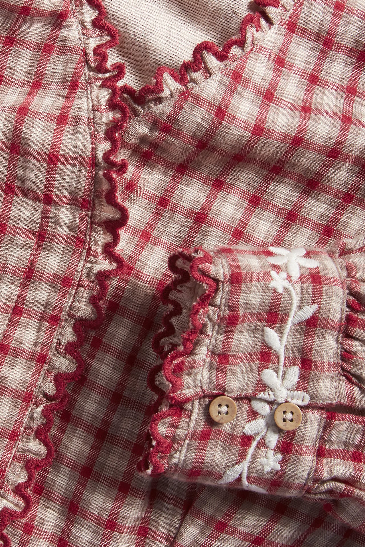 Karierte Bluse für Damen - Rot - 6