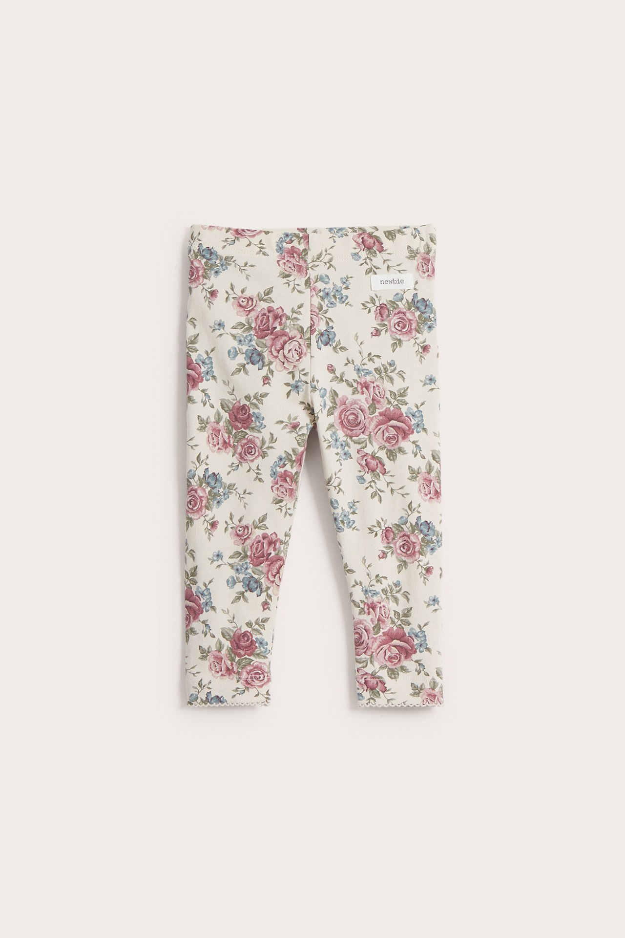 Floral ruffle leggings