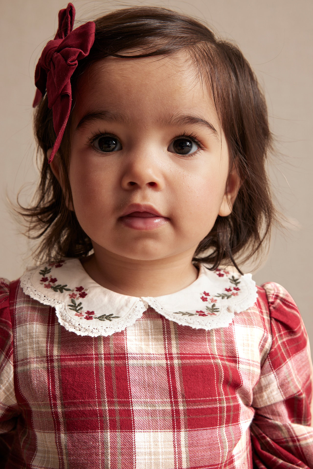 Kariertes Kleid - Rot - 4
