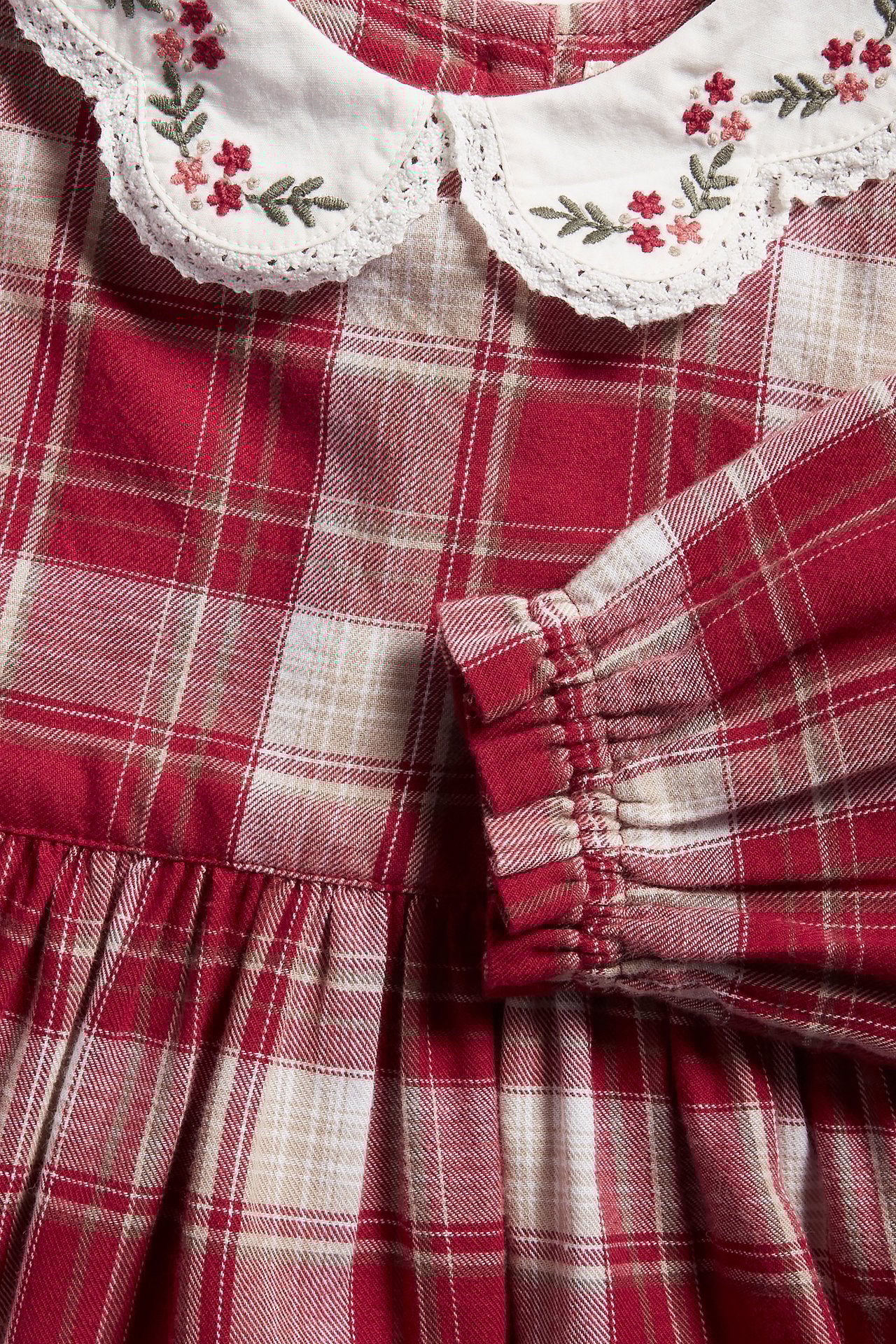 Checked dress - Red - 5