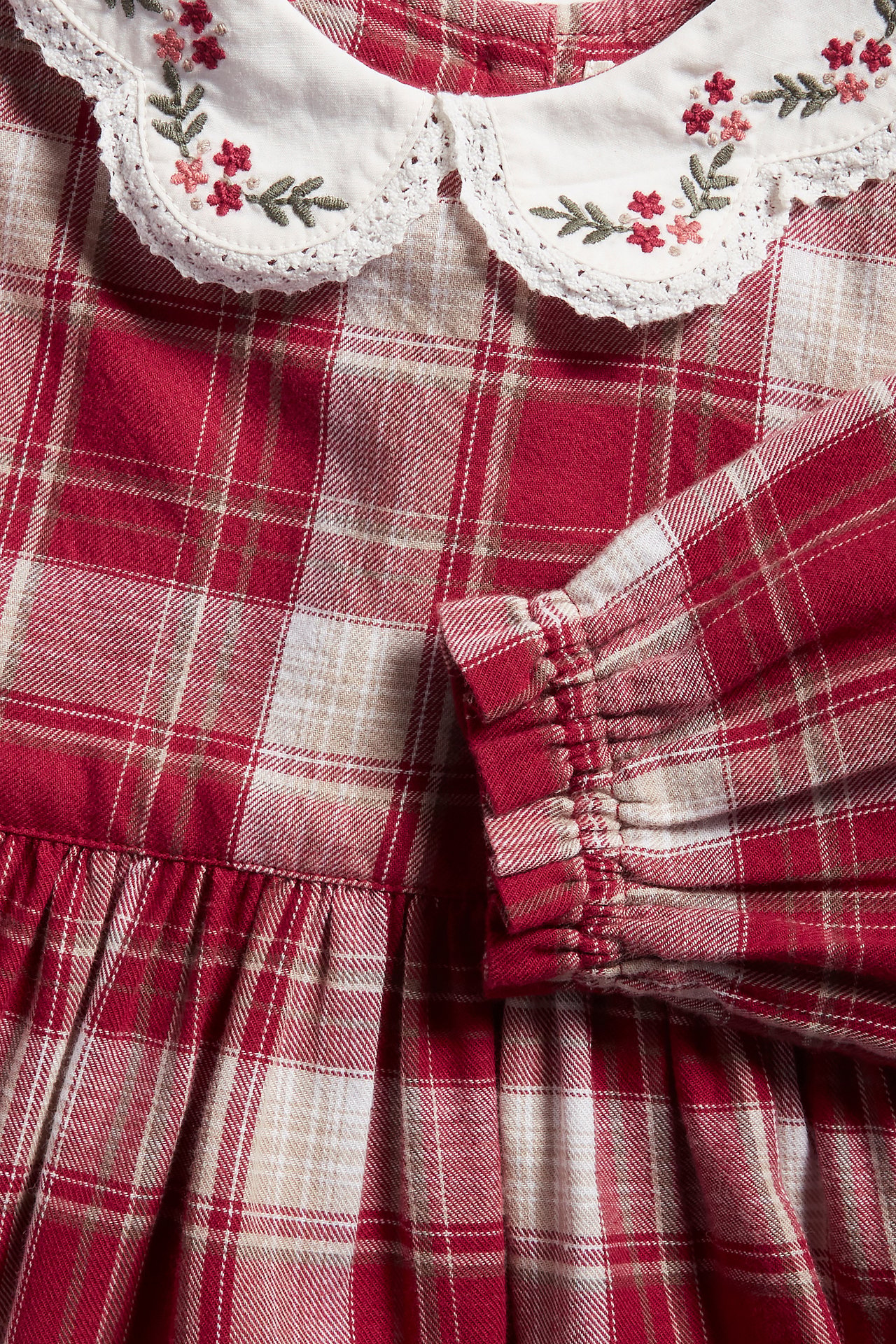 Kariertes Kleid - Rot - 5