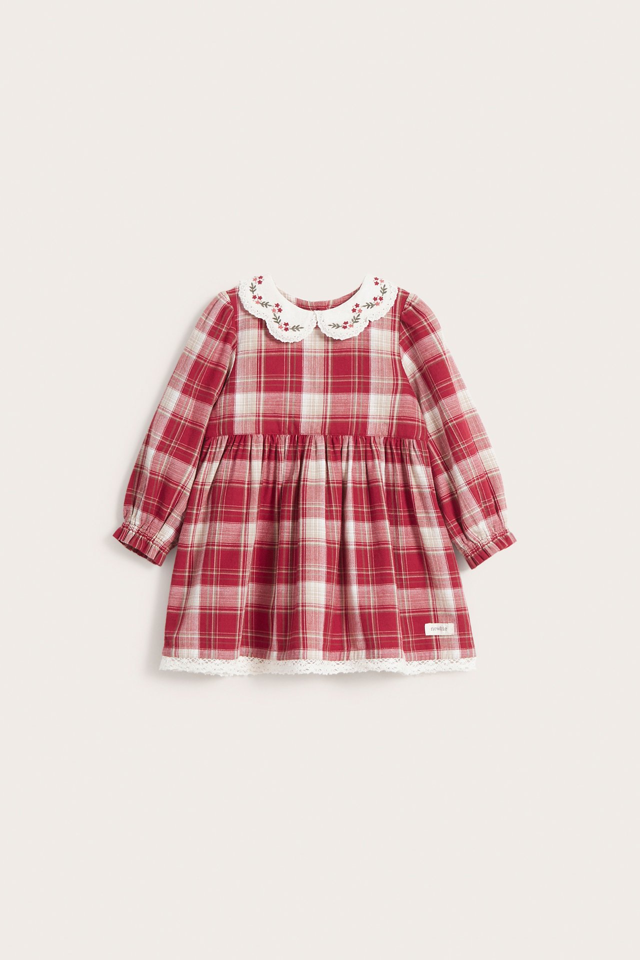 Kariertes Kleid - Rot - 6