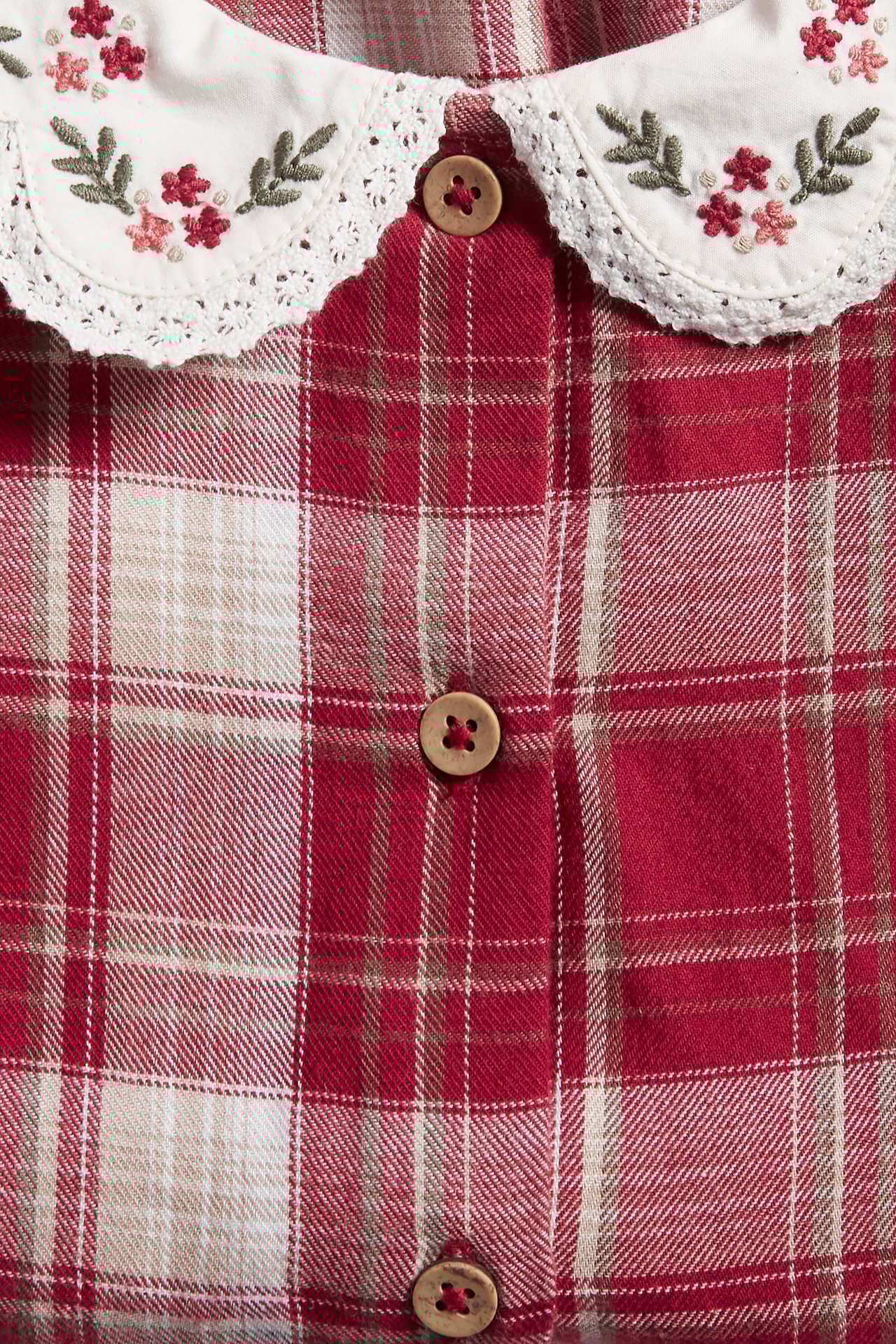 Checked dress - Red - 7