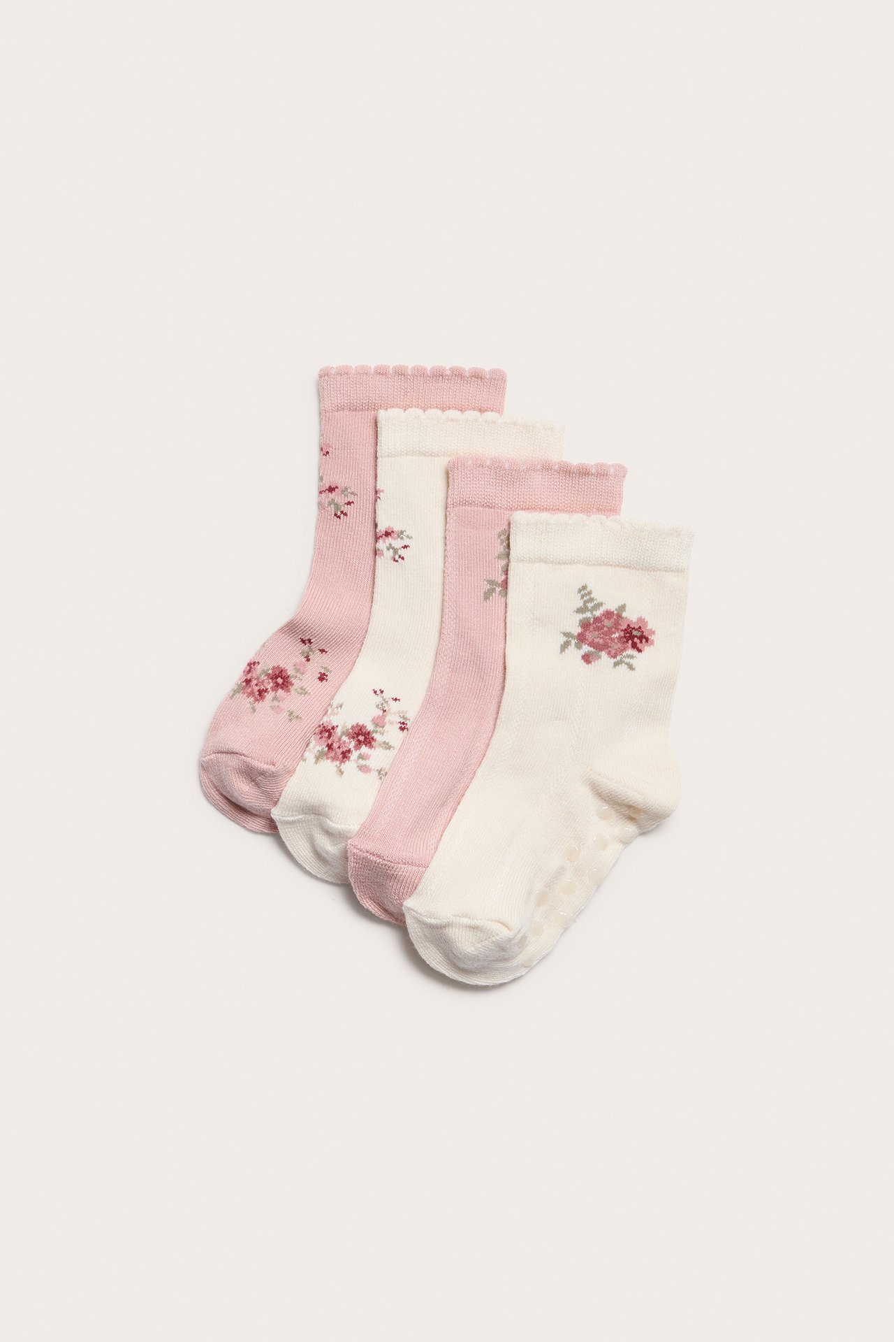 Floral patterned socks 4-pack