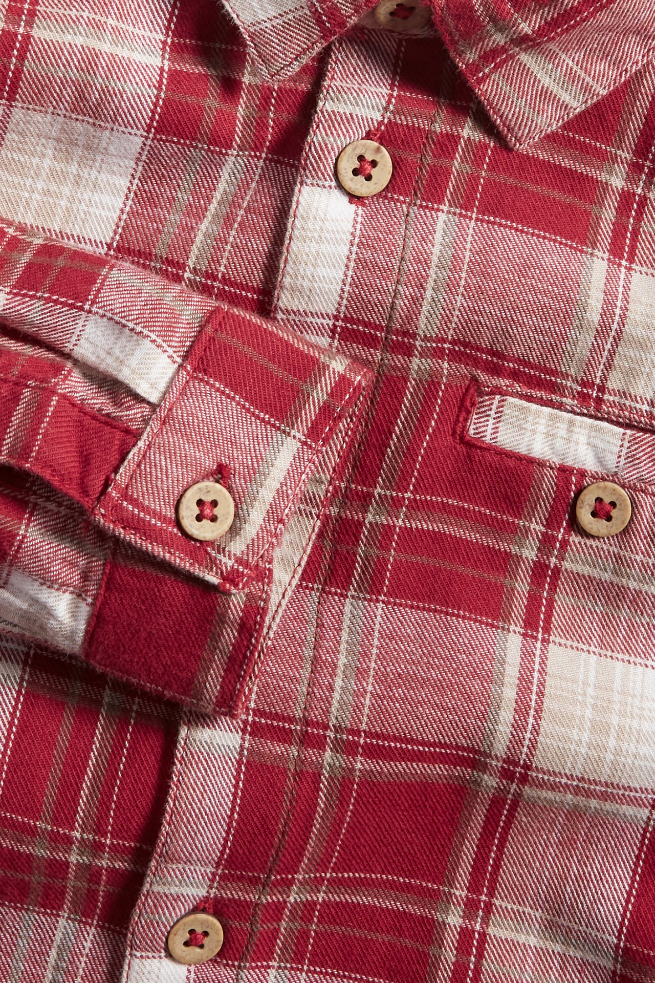 Long sleeve plaid shirt - Red - 5