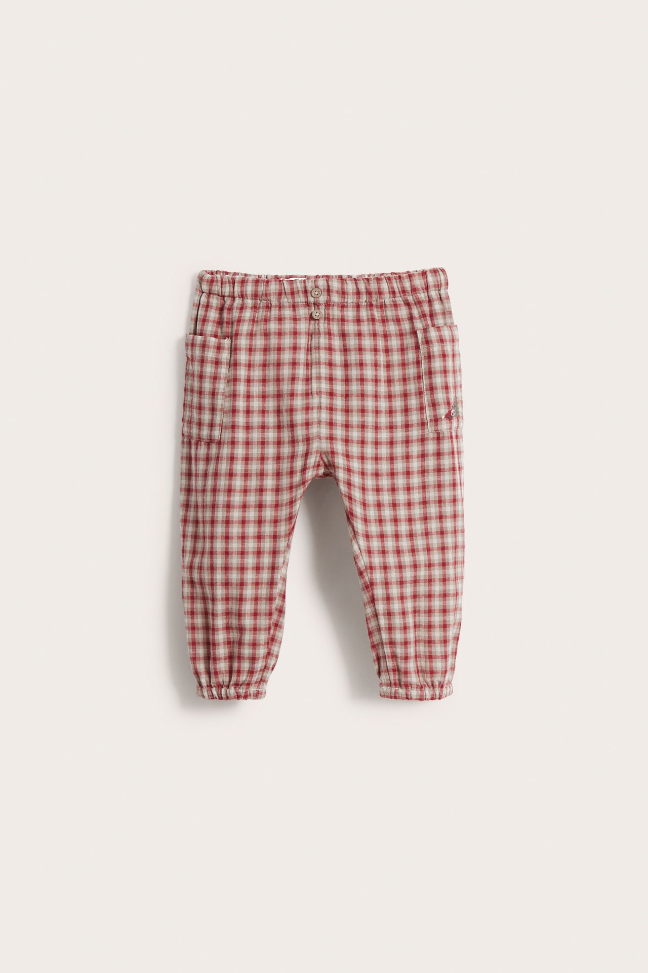 Karierte Hose - Rot - 4
