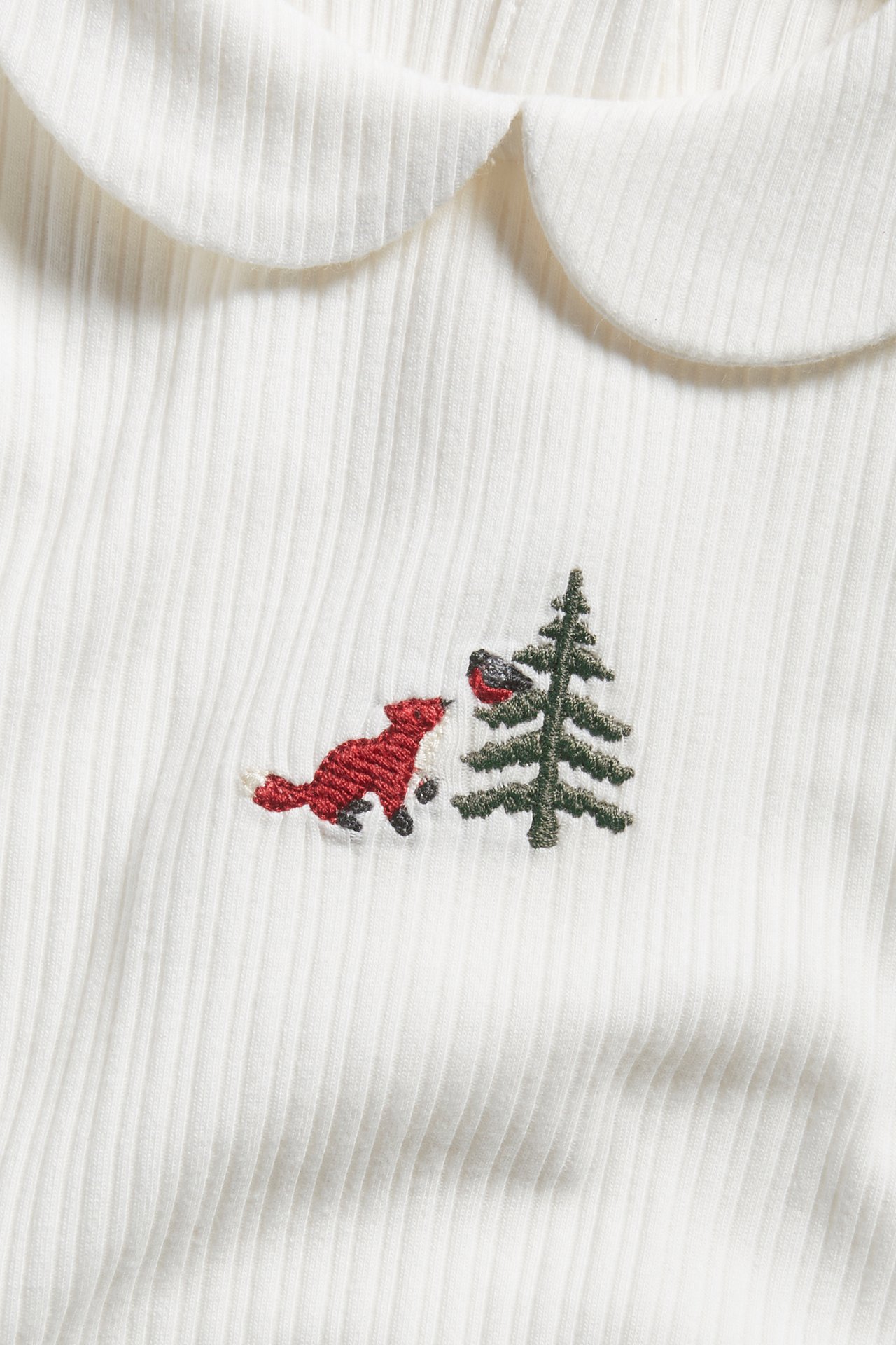 Ribbed Christmas bodysuit - Off-white - 2
