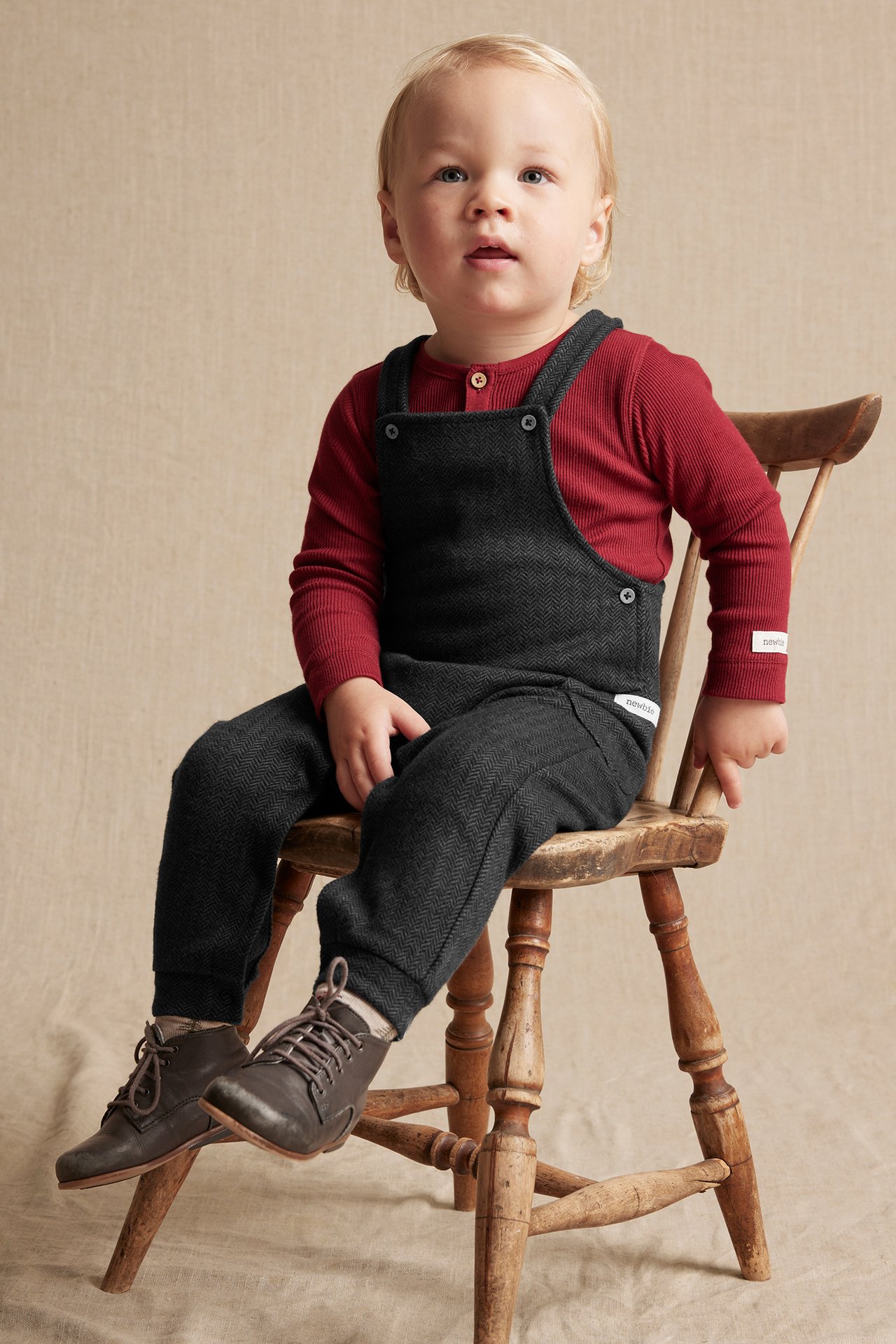 Dungarees with pockets - Dark grey - 4