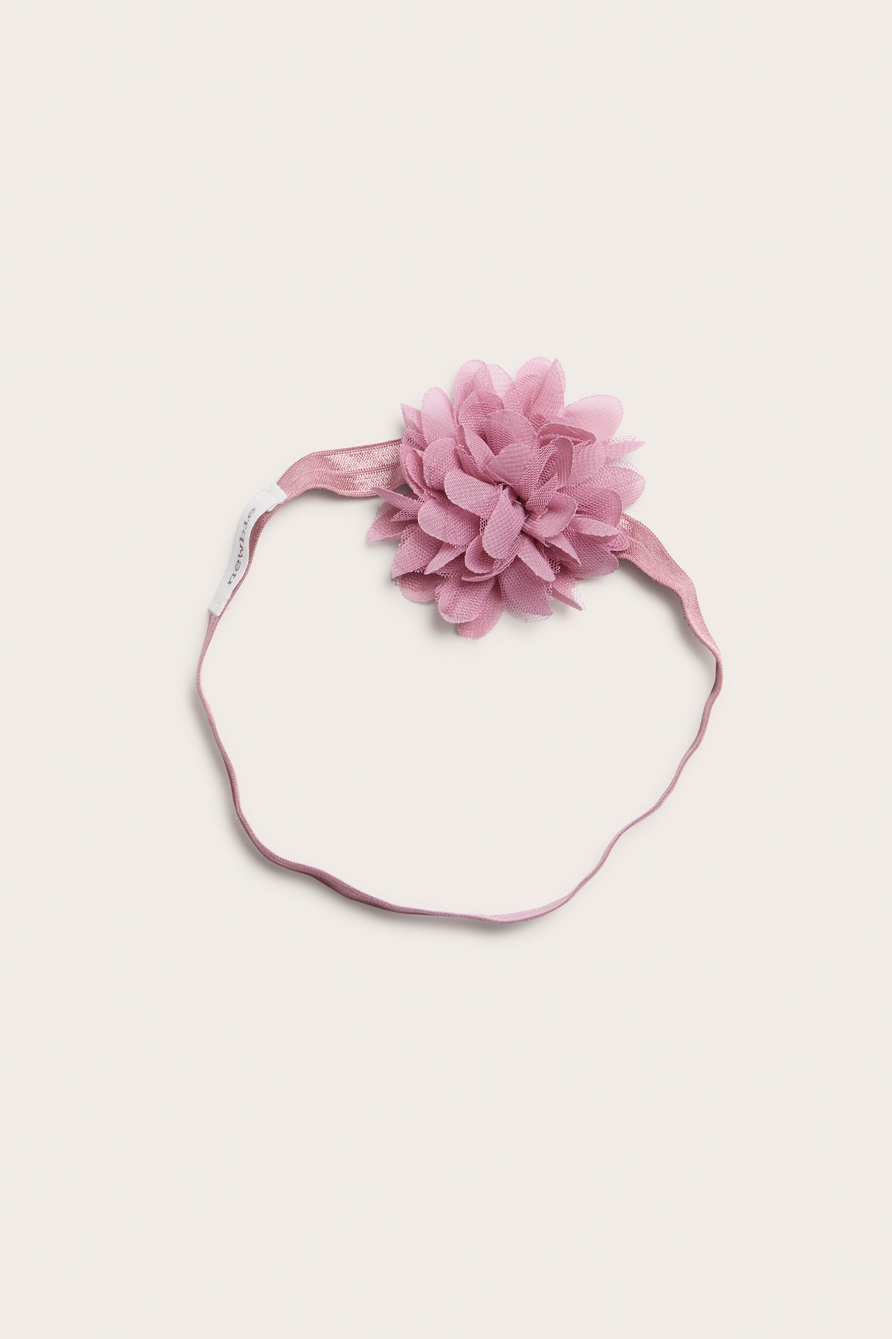 Hairband with tulle flower - Dark pink - 1