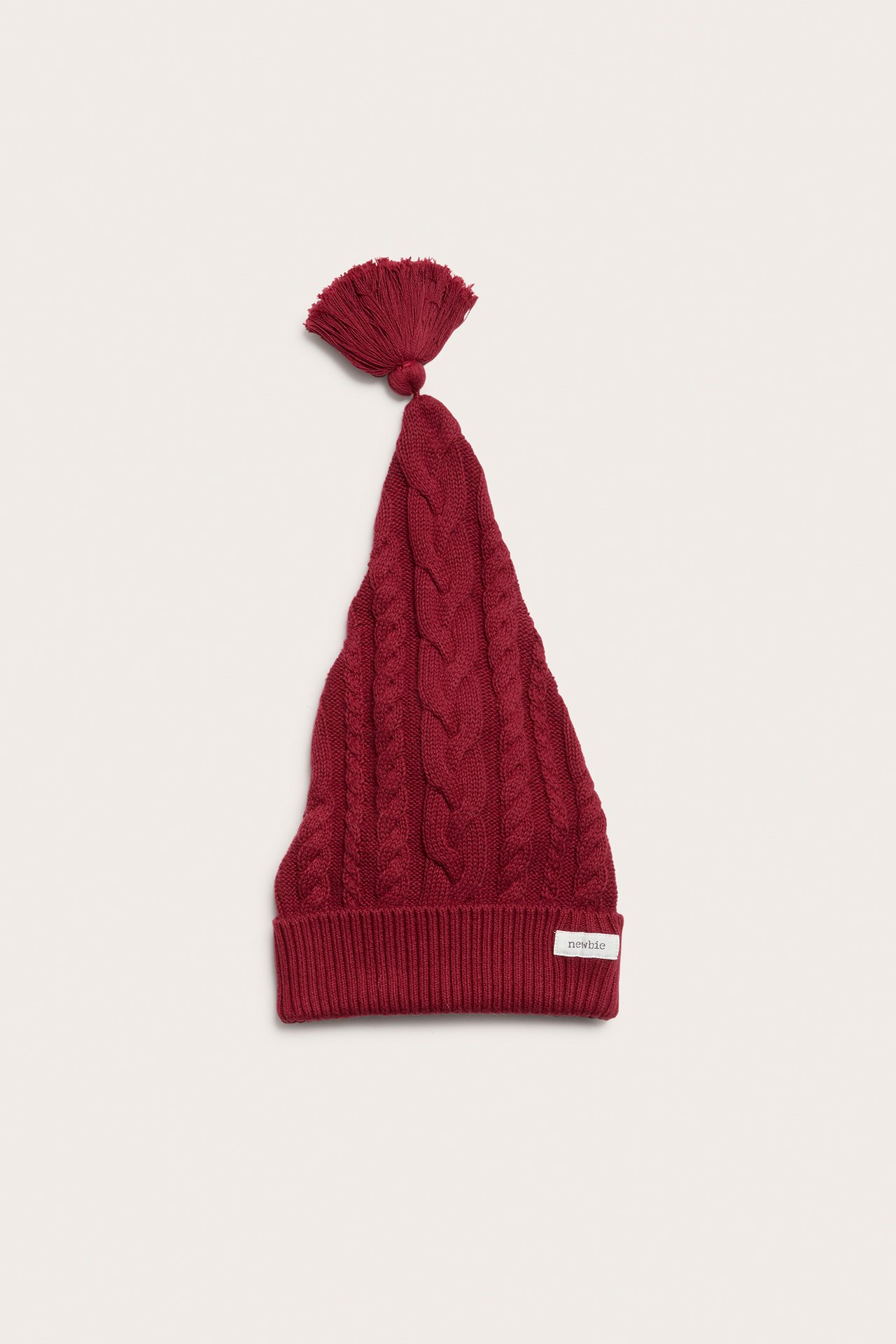 Gestrickte Weihnachtsmannmütze - Rot - 2