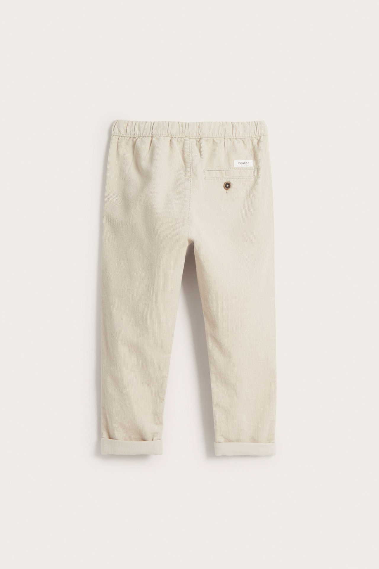 Trousers in woven corduroy - Beige - 5