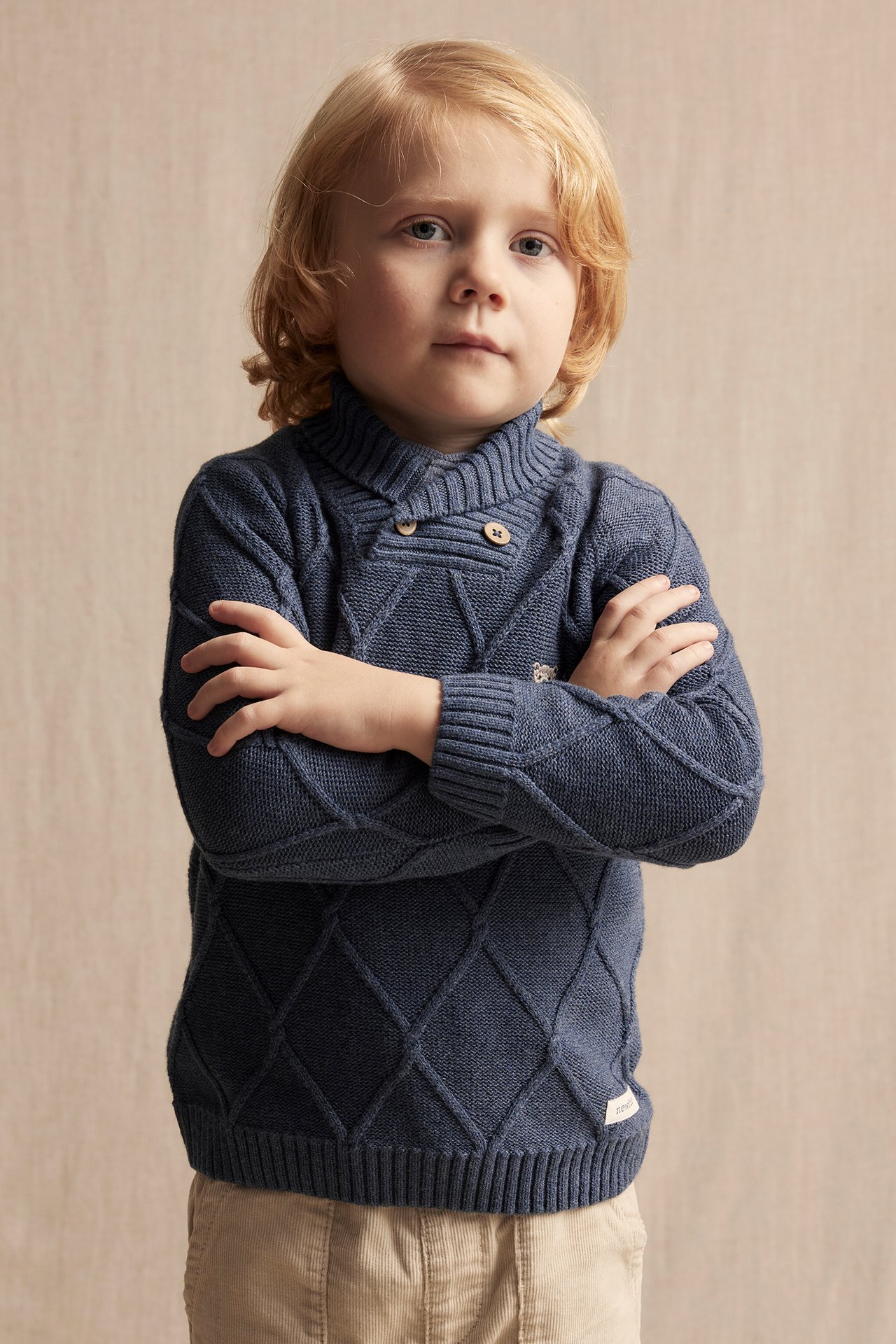 Pullover aus Jaqcuard-Strick - Blau - 1