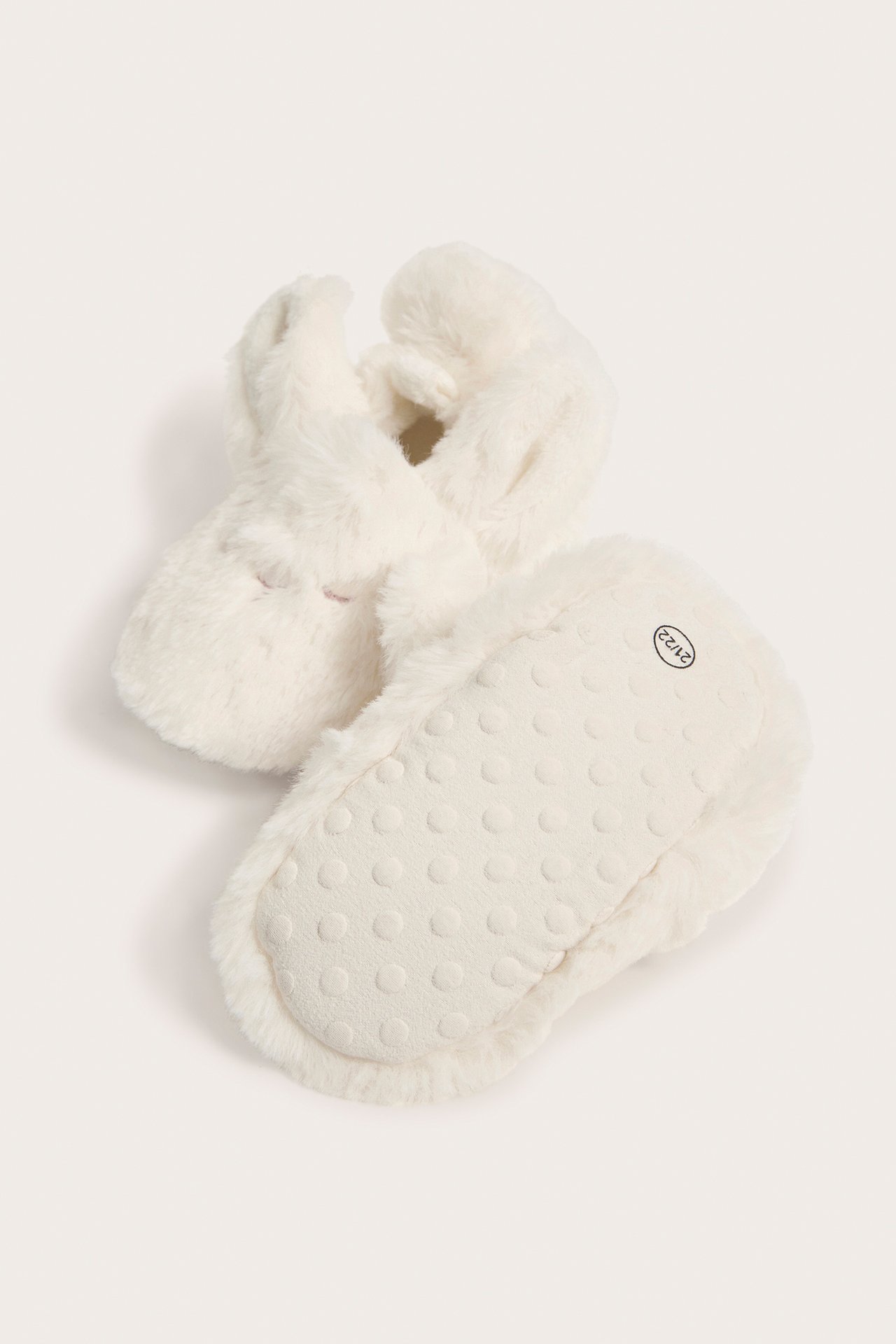 Flauschige Booties - Naturweiß - 1