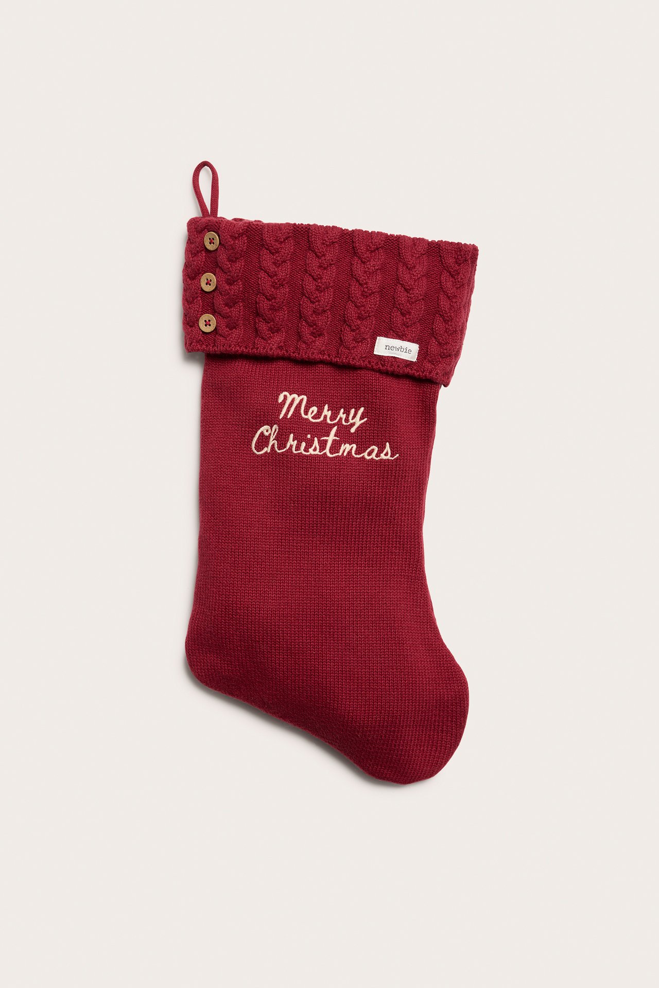 Christmas stocking with embroidery - Red - 1